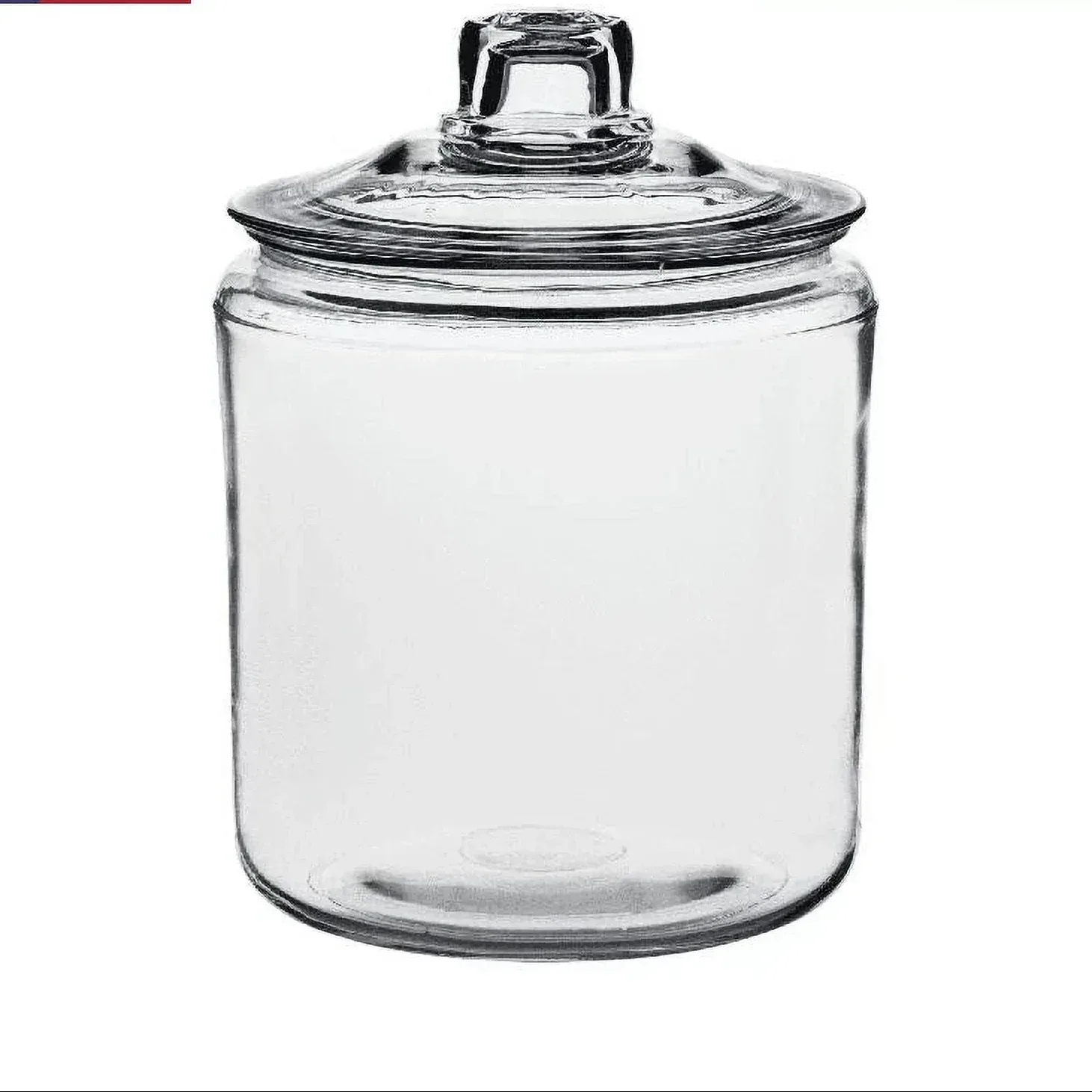 1 Gallon Heritage Hill Glass Jar Wide Mouth Food Storage Canister With Lid