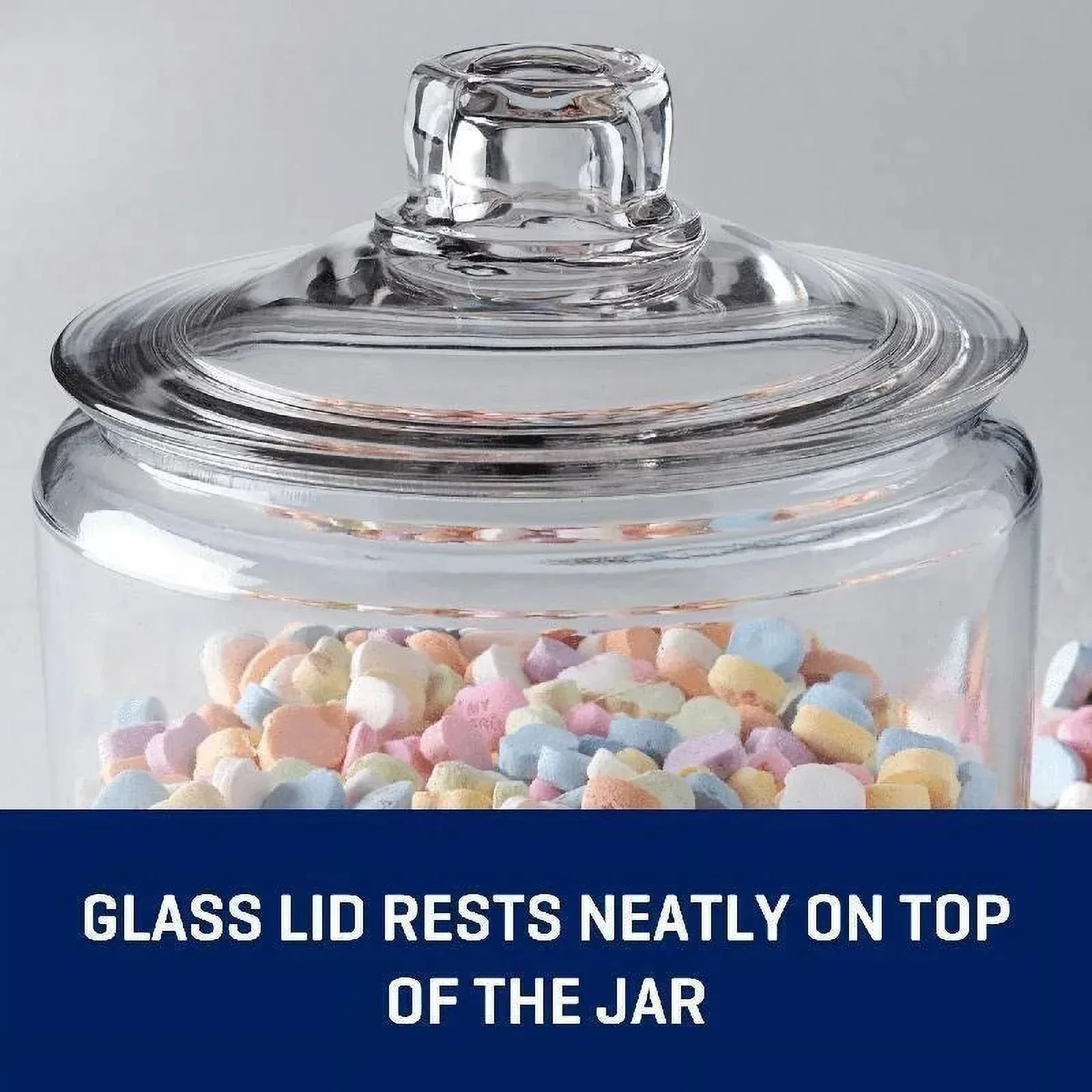 1 Gallon Heritage Hill Glass Jar Wide Mouth Food Storage Canister With Lid - Image 5
