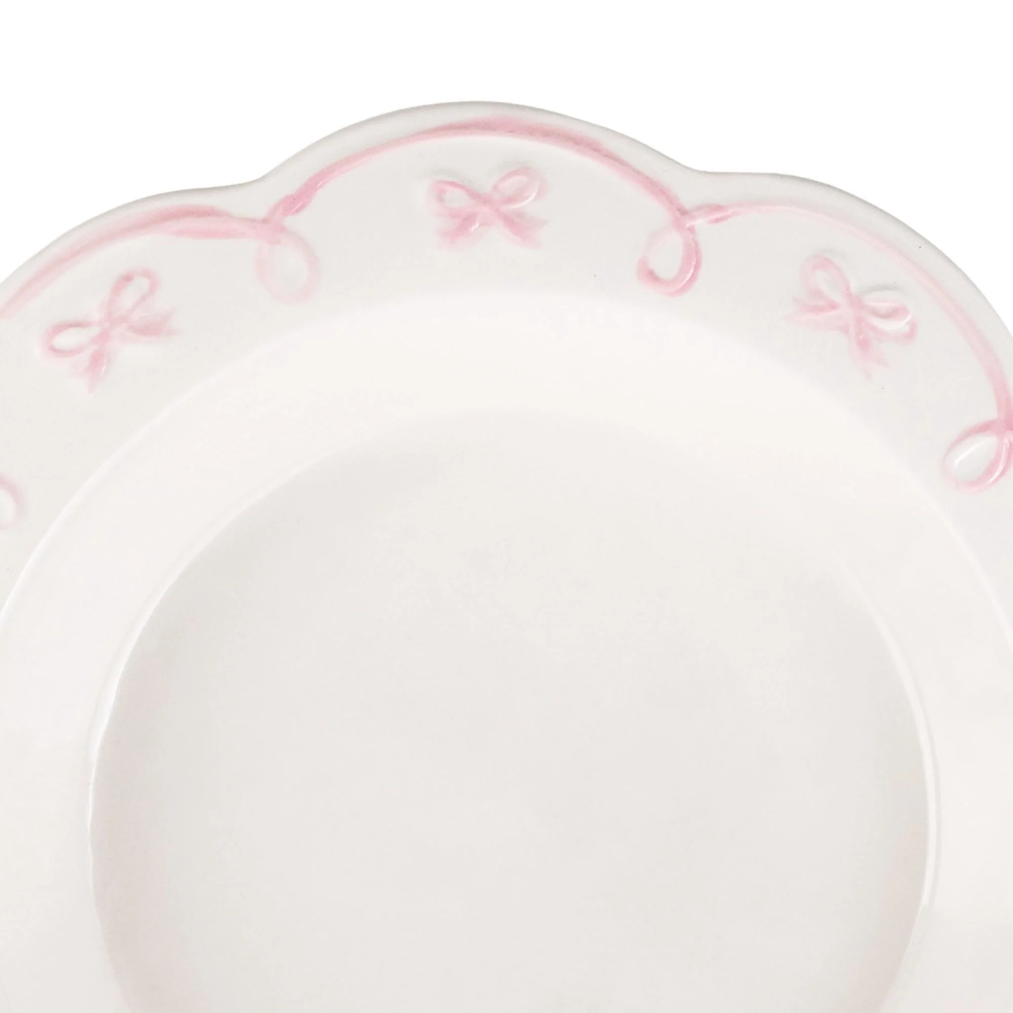 10 Strawberry Street Sweet Ribbon Trim Pie Dish, Ballet Pink - Image 3