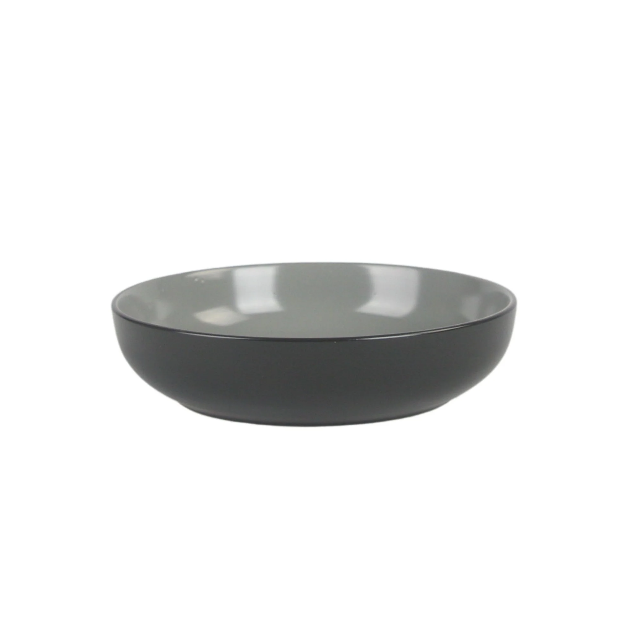 10 Strawberry Street Two Tone Coupe 8.5”/36 Oz. Dinner Bowl Set Of 6, Black/Gray - Image 5