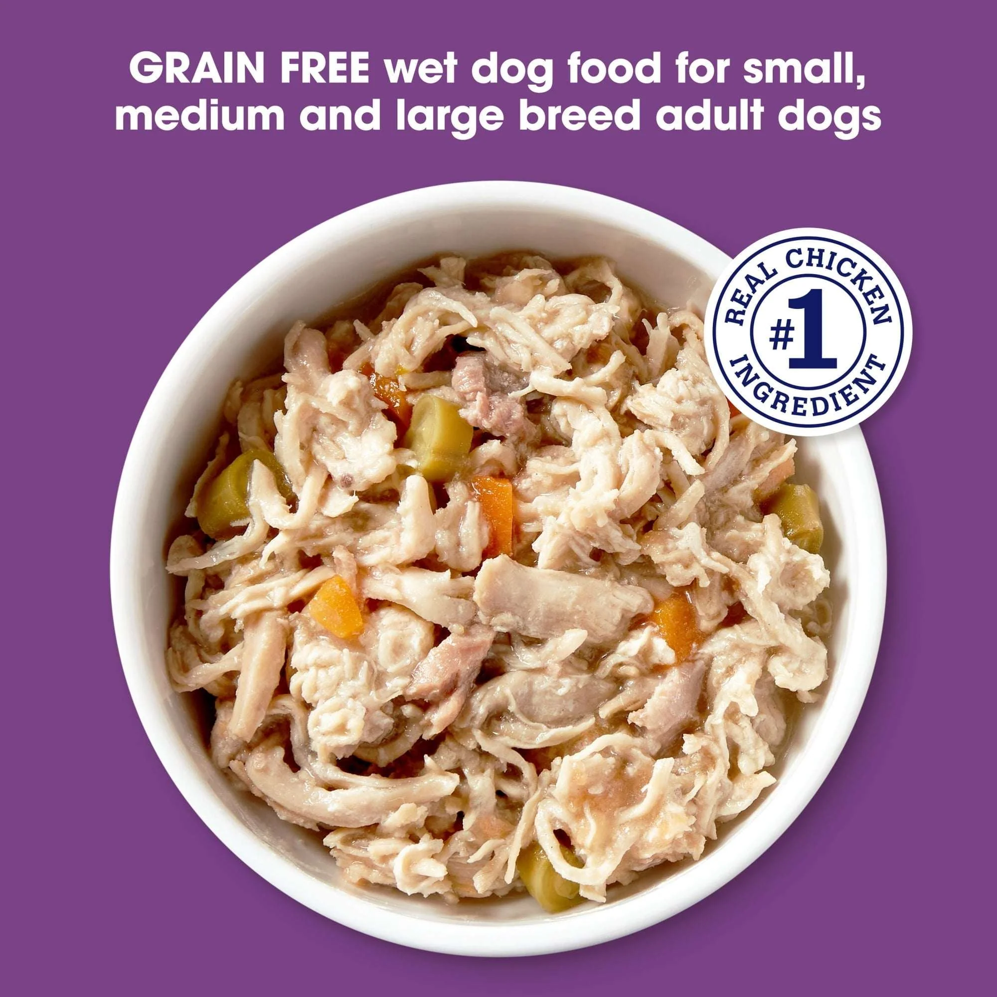 (12 pack) Nature's Recipe Grain Free Chicken & Lamb in Savory Broth Wet Dog Food, 2.75 oz Cup - Image 4