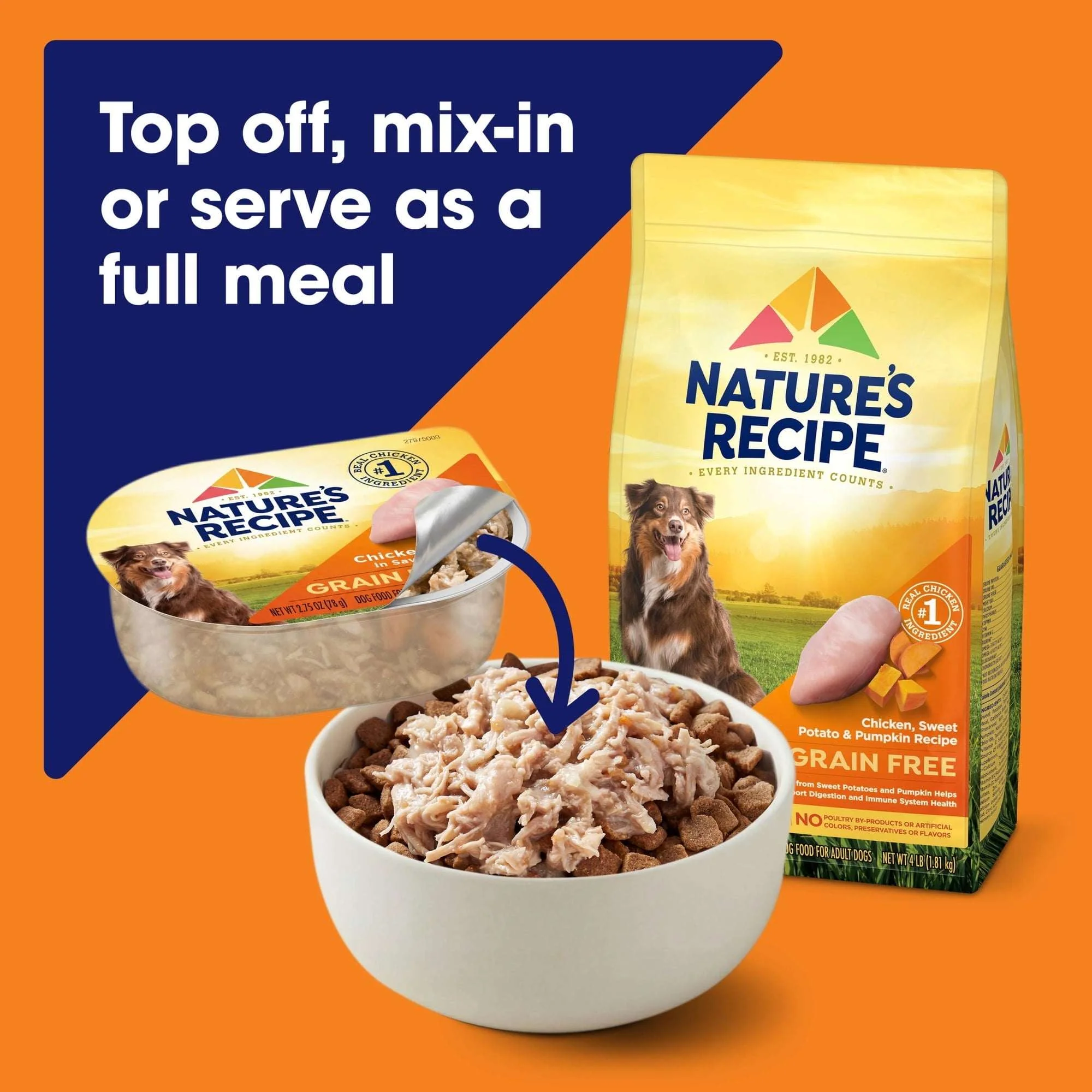 (12 pack) Nature's Recipe Grain Free Chicken & Lamb in Savory Broth Wet Dog Food, 2.75 oz Cup - Image 7