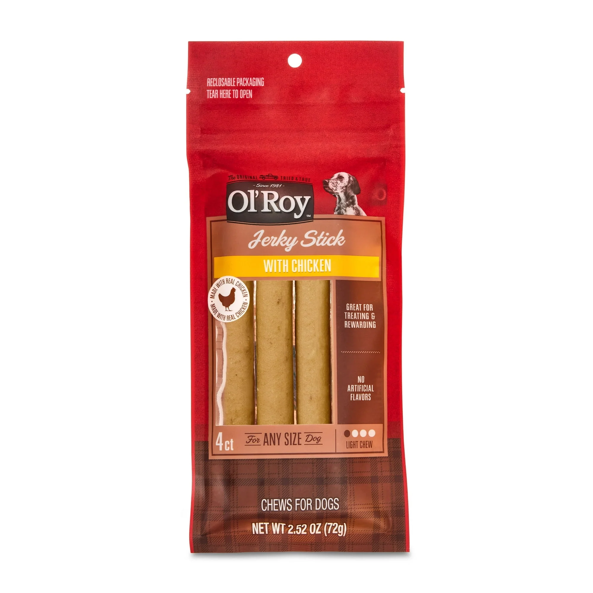 (12 pack) Ol' Roy Jerky Stick with Chicken, 2.52 oz, 4 Count - Image 10
