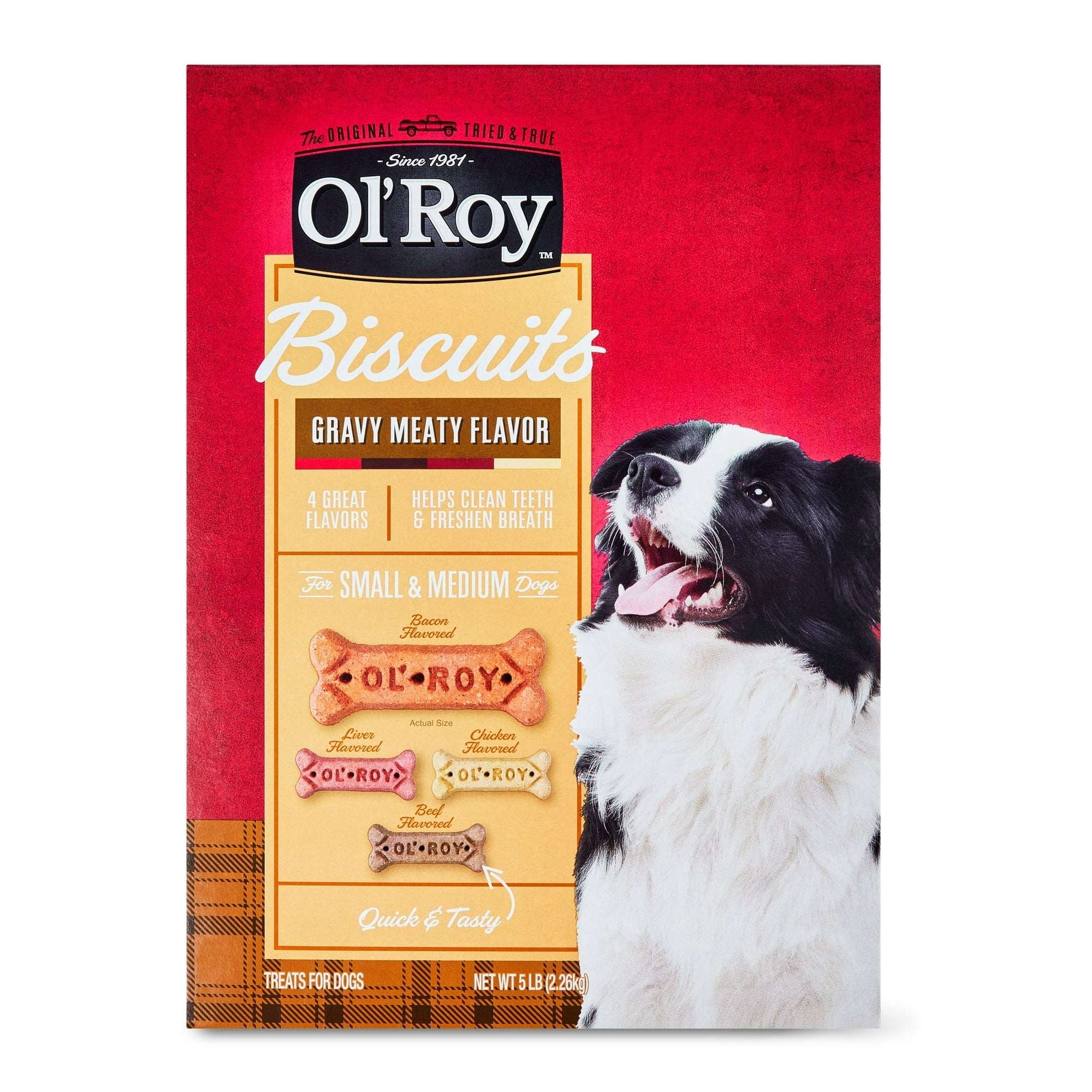 (12 pack) Ol' Roy Multi Flavored Gravy Basted Biscuits for Medium Dogs, 5 lb Box - Image 2