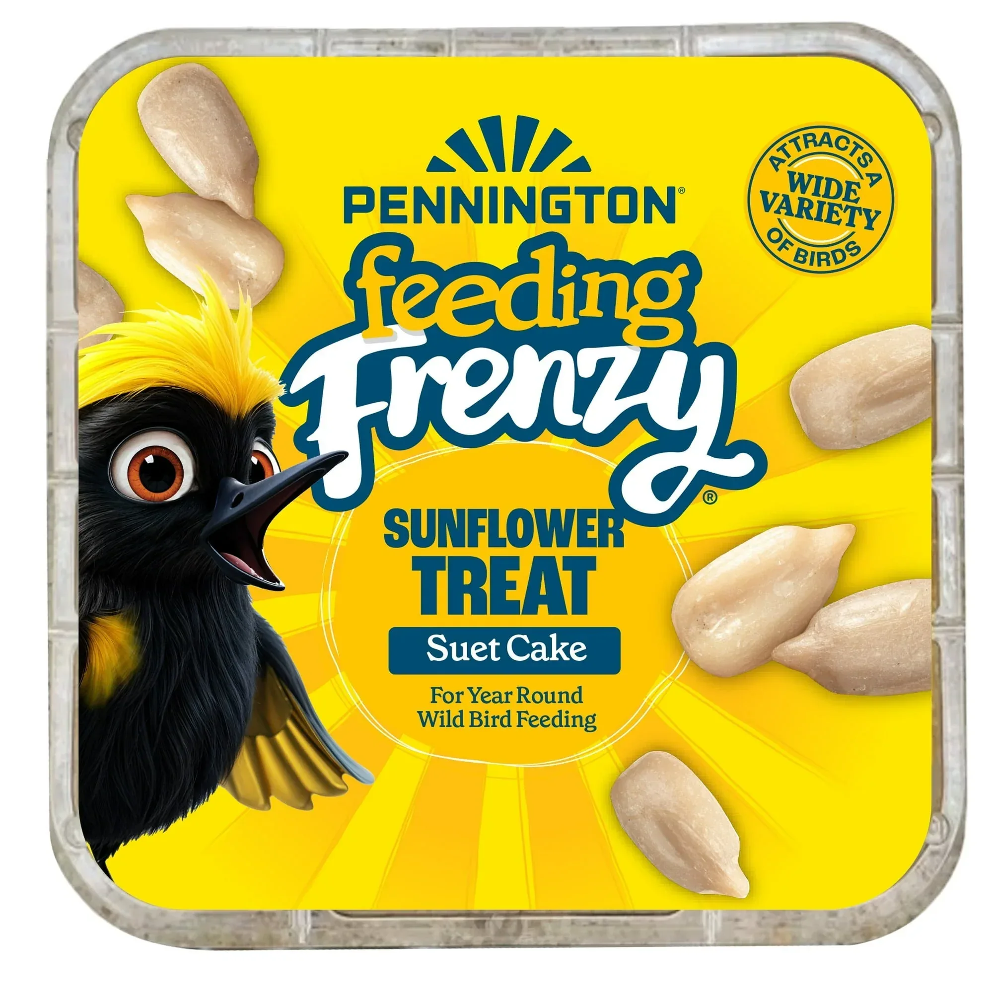 (12 pack) Pennington Feeding Frenzy Sunflower Suet Treat Cake 11 oz, Wild Bird Food, Suet Cakes for Wild Birds, 1 Pack, Fresh - Image 2