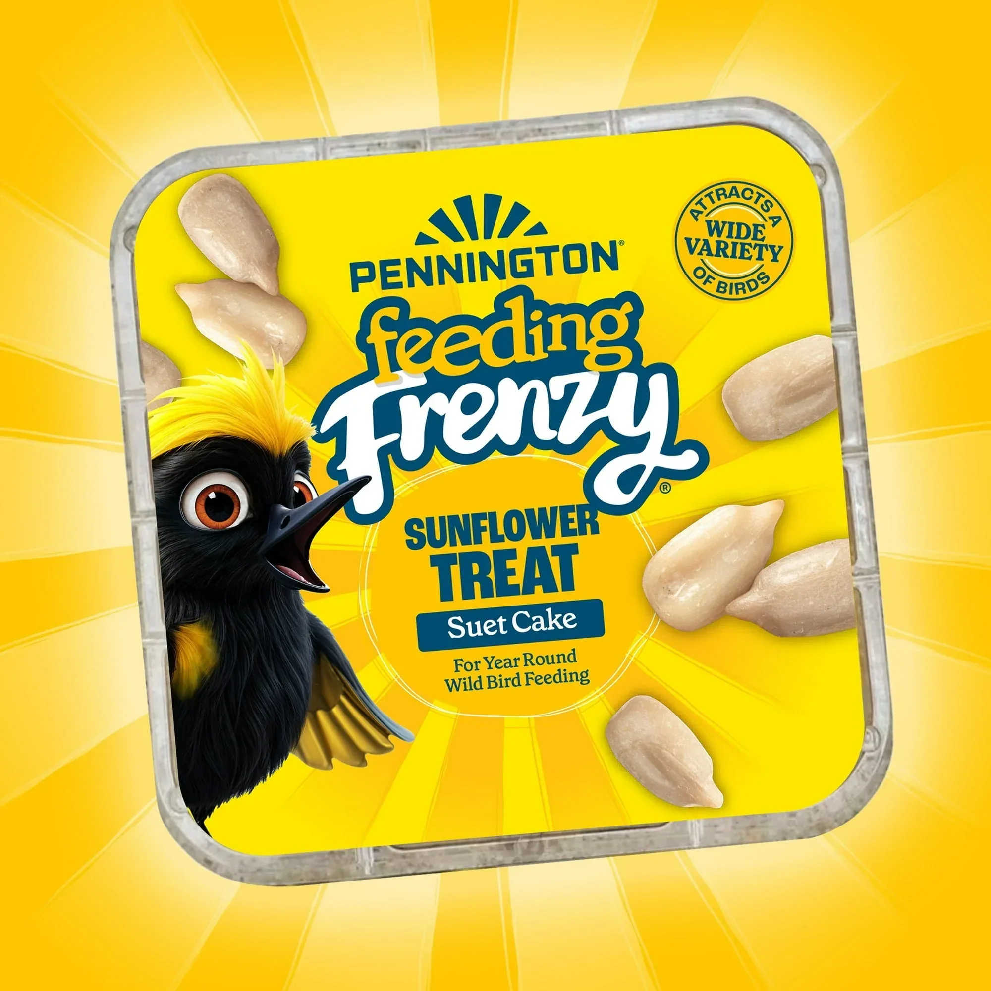 (12 pack) Pennington Feeding Frenzy Sunflower Suet Treat Cake 11 oz, Wild Bird Food, Suet Cakes for Wild Birds, 1 Pack, Fresh - Image 7