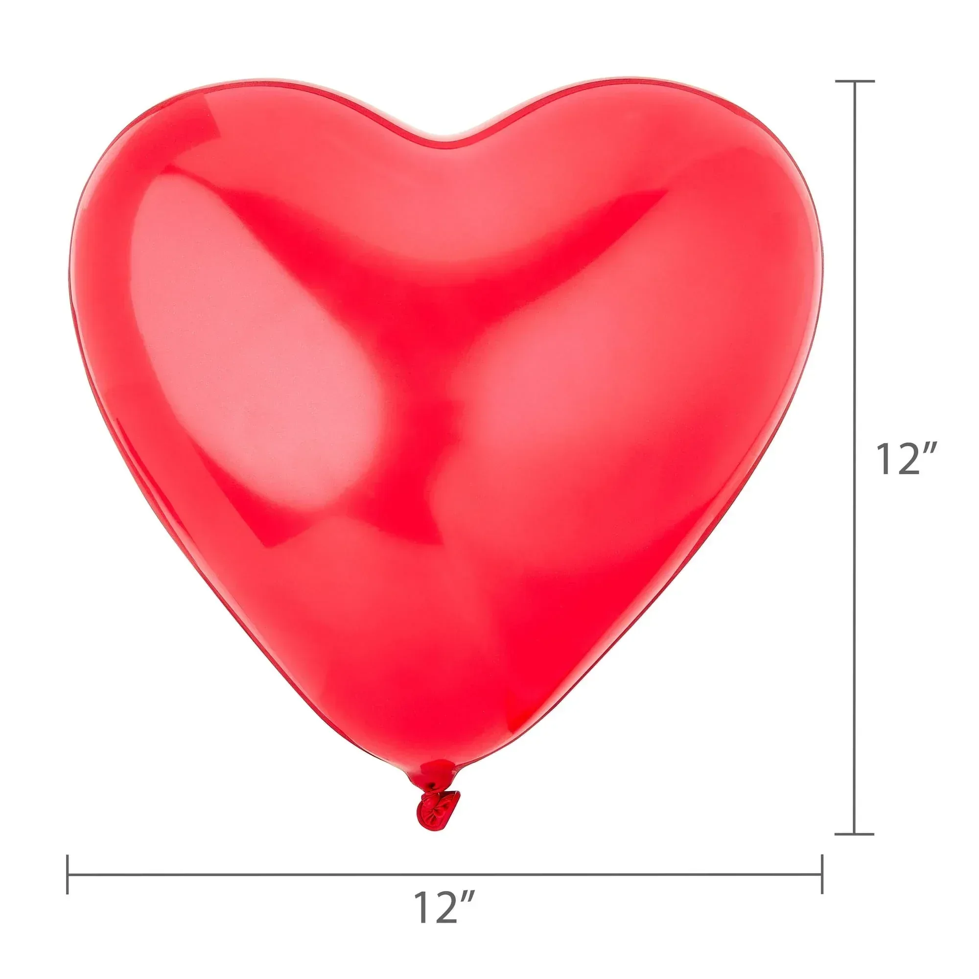 12" Red Heart Shaped Latex Balloons, 5 Pieces Per Pack, by Way To Celebrate (Pack of 2) - Image 4