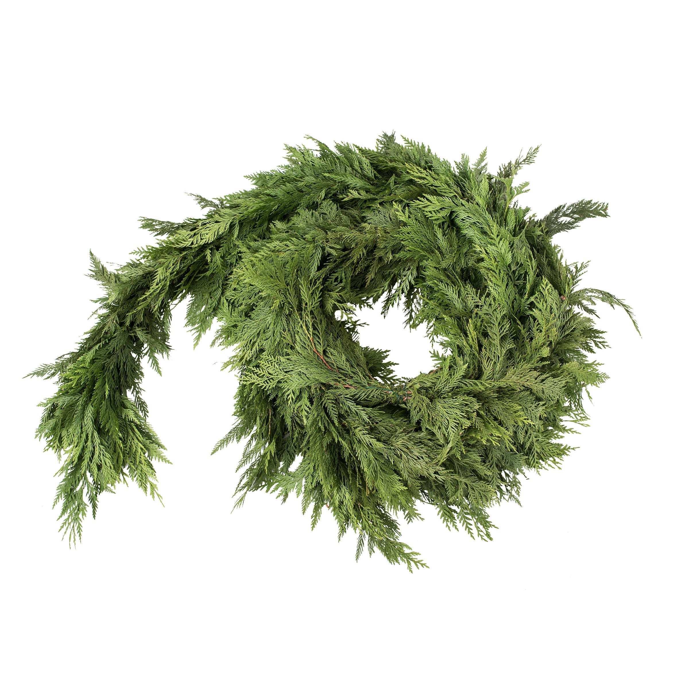 15' Fresh Western Red Cedar Garland - Image 2