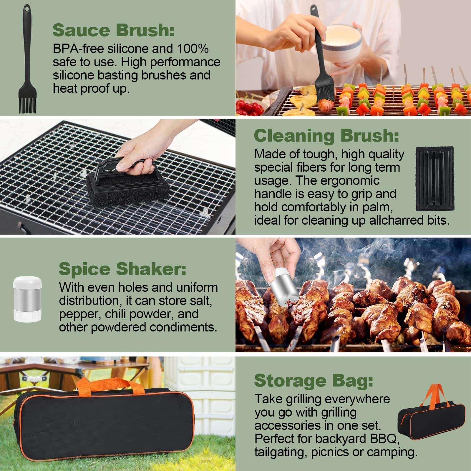 18PCS Griddle Accessories Kit,Flat Top Grill Accessories Set for Blackstone,Stainless Steel Grill Set - Image 4