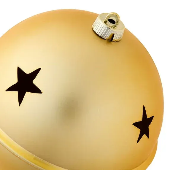 2-Count Gold Jumbo Bell Shatterproof Christmas Ornaments, 7.87 in, by Holiday Time - Image 6