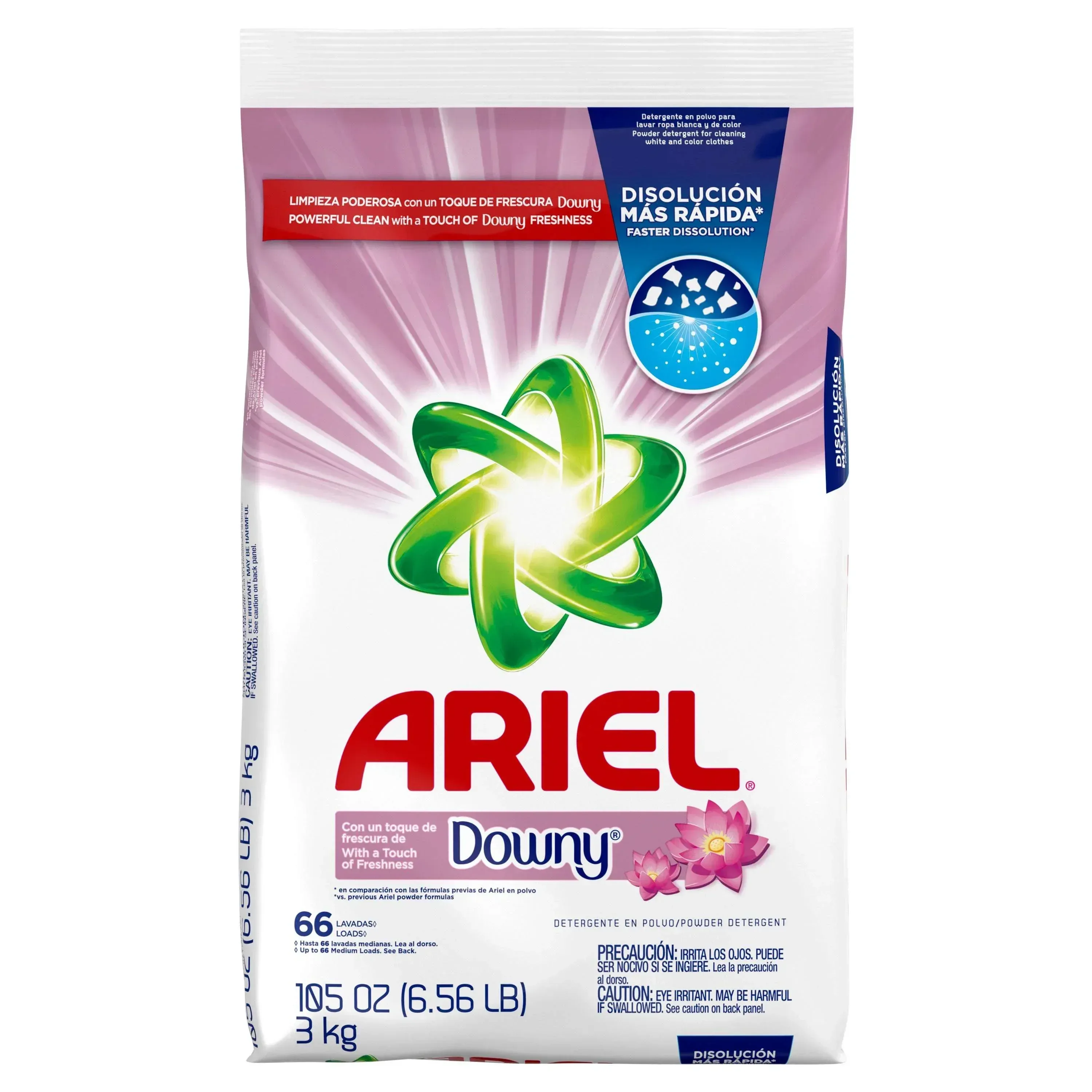 (2 pack) Ariel with a Touch of Downy Freshness Powder Laundry Detergent, 105 oz, 66 Loads - Image 6