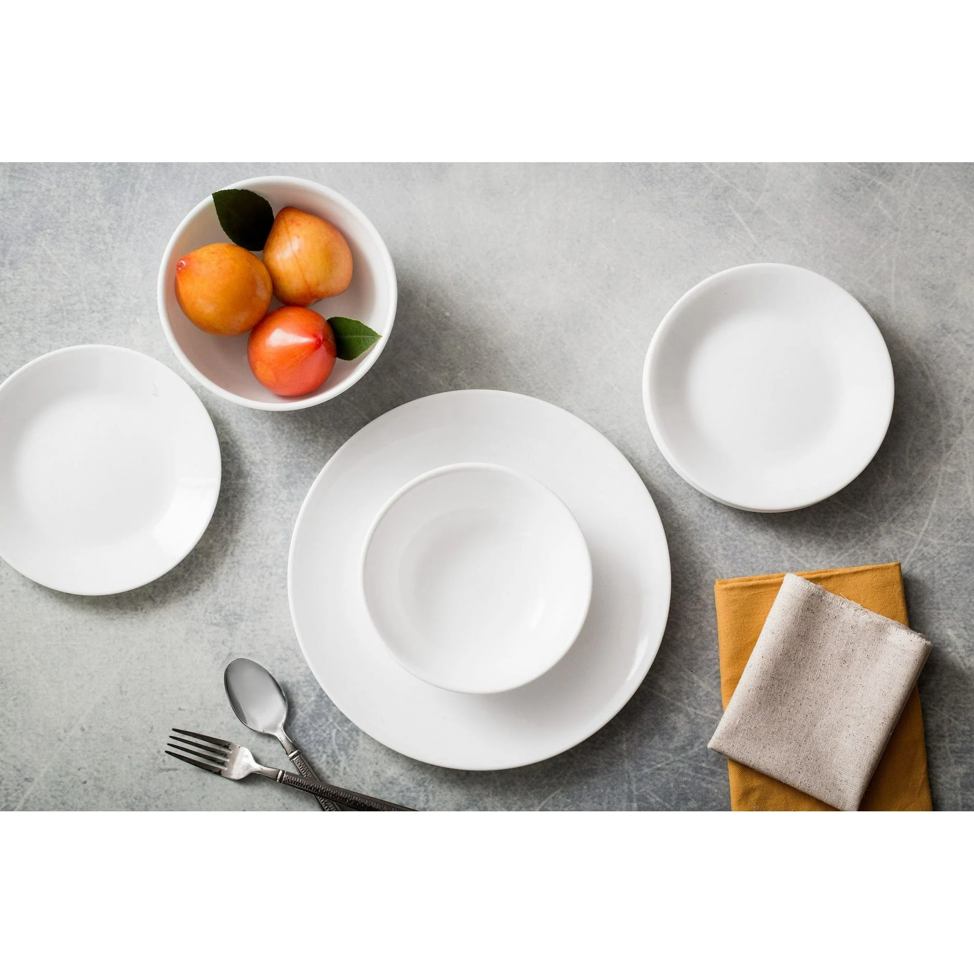(2 pack) Corelle Winter Frost White Round Dinner Plate, 10.25" - Image 2