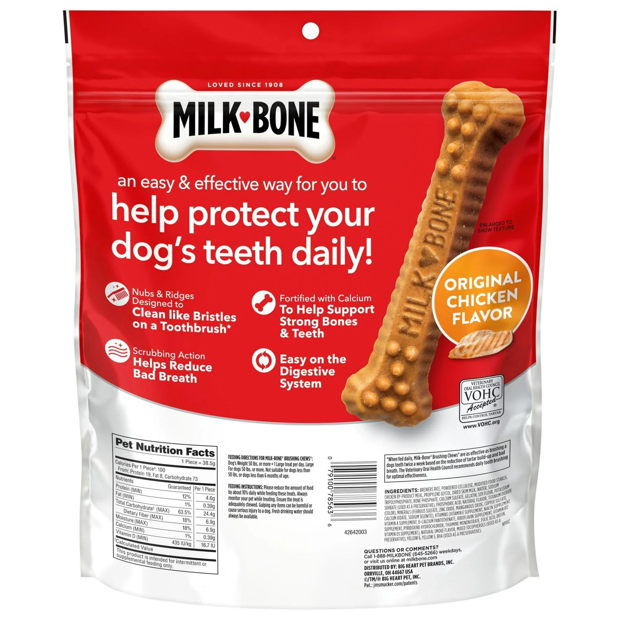(2 pack) Milk Bone Brushing Chews Original Chicken Flavor Daily Dental Dog Treats, Large, 33.7 oz Bag - Image 14