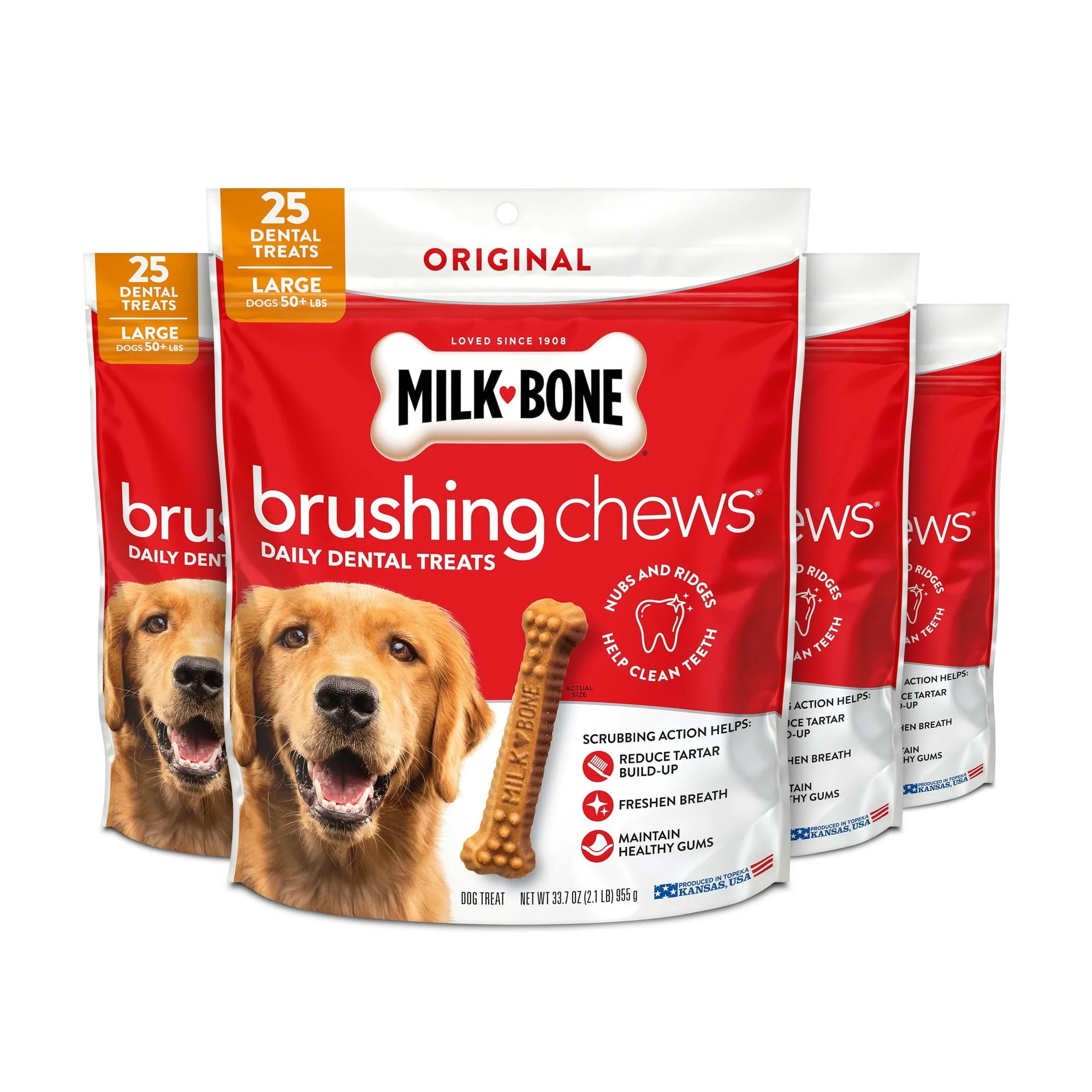 (2 pack) Milk Bone Brushing Chews Original Chicken Flavor Daily Dental Dog Treats, Large, 33.7 oz Bag - Image 19