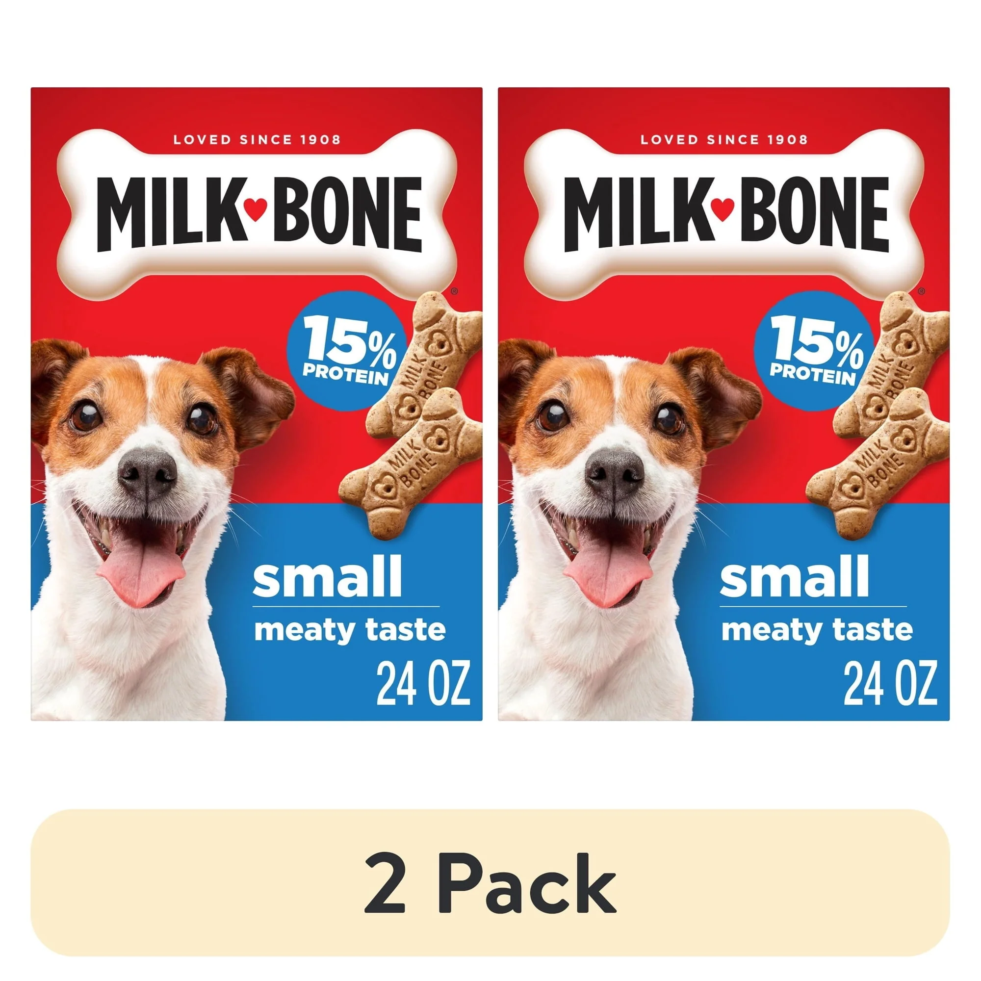 (2 pack) Milk Bone Original Biscuits, Small Dog Treats, 24 oz Box