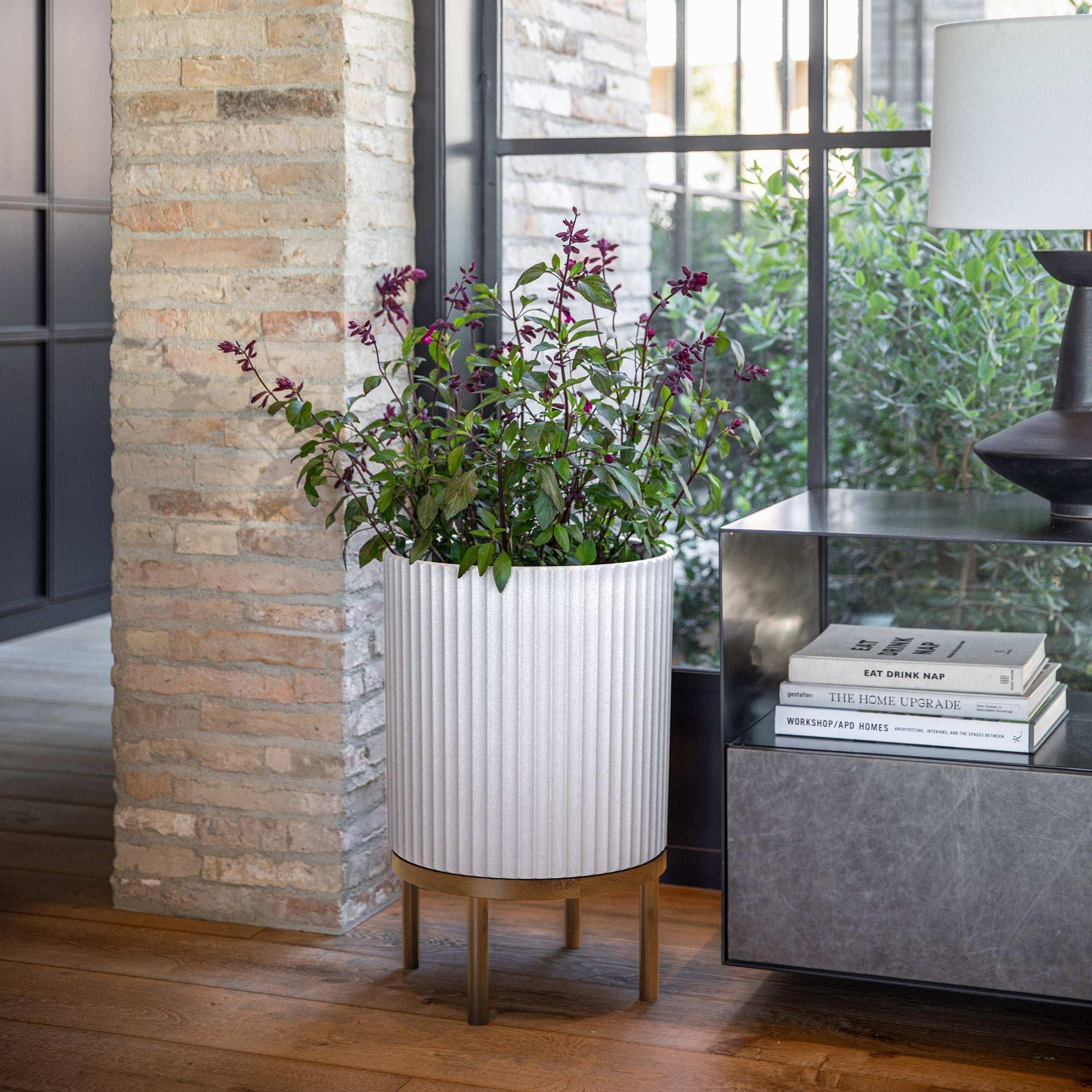 21.5” Capri Planter with Wood Stand by Veradek, 2-pack - Image 4