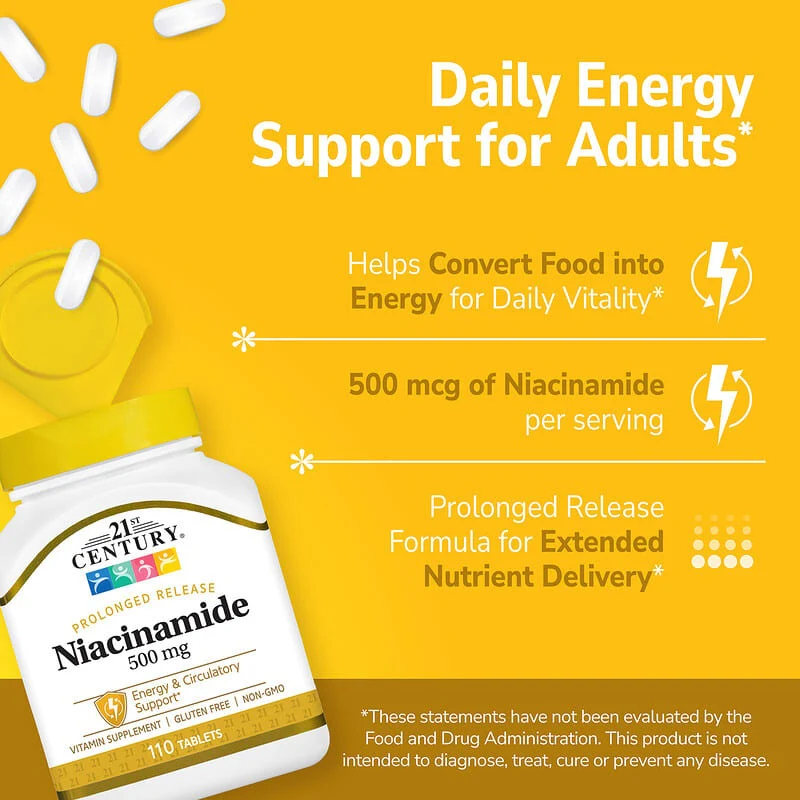 21st Century, Niacinamide, Prolonged Release , 110 Tablets - Image 5