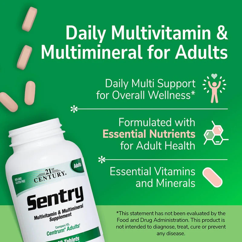 21st Century, Sentry, Adults Multivitamin & Multimineral Supplement, Tablets - Image 5