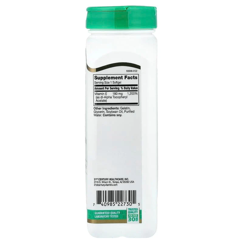21st Century, Vitamin E, 180 mg (400 IU), Softgels - Image 7