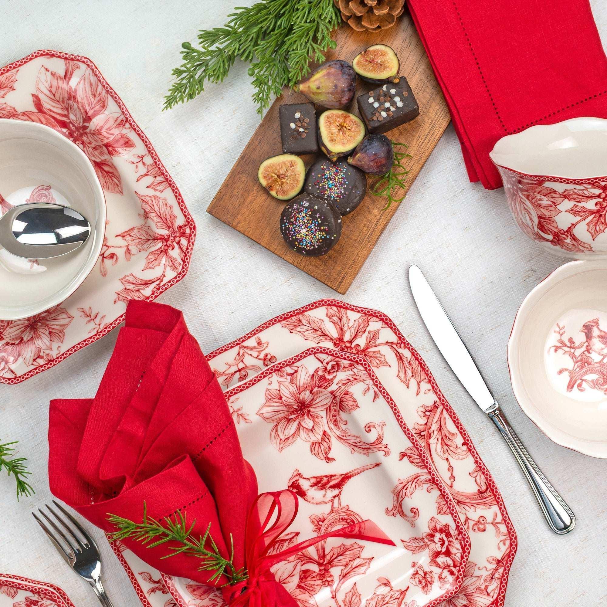 222 Fifth Christmas Lane 12-piece Dinnerware Set - Image 3