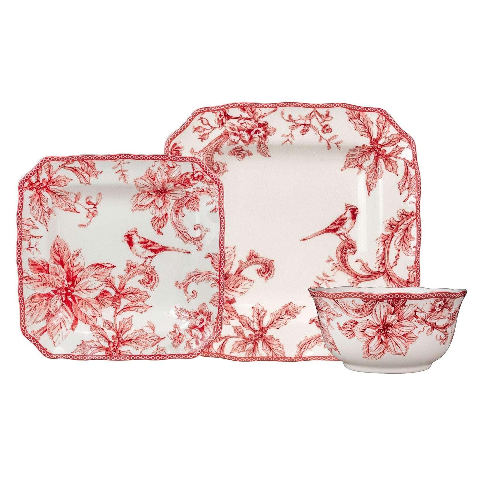 222 Fifth Christmas Lane 12-piece Dinnerware Set - Image 4