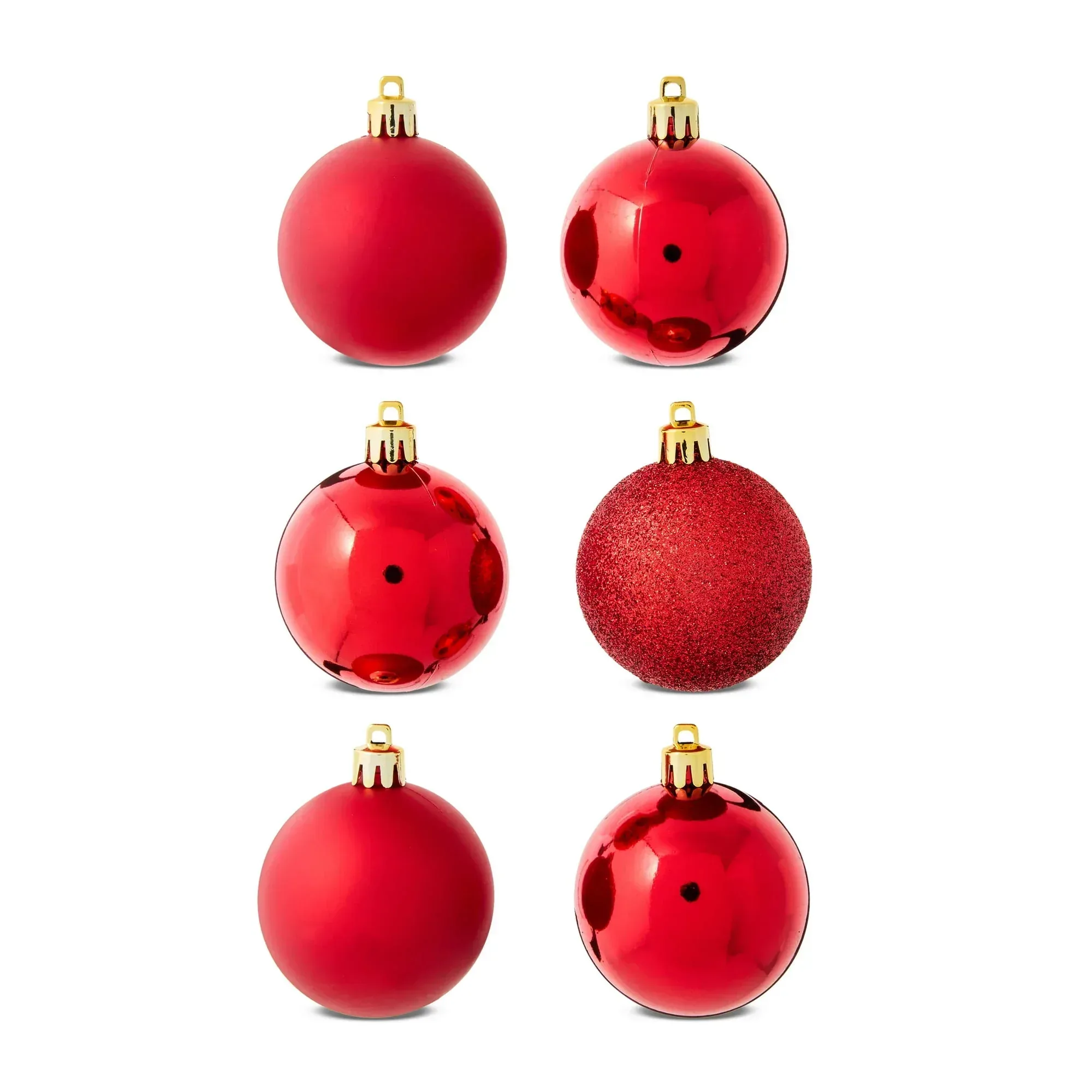 24-Count Red Shatterproof Multi-Textured Christmas Ornaments, 2.36 in, by Holiday Time - Image 7