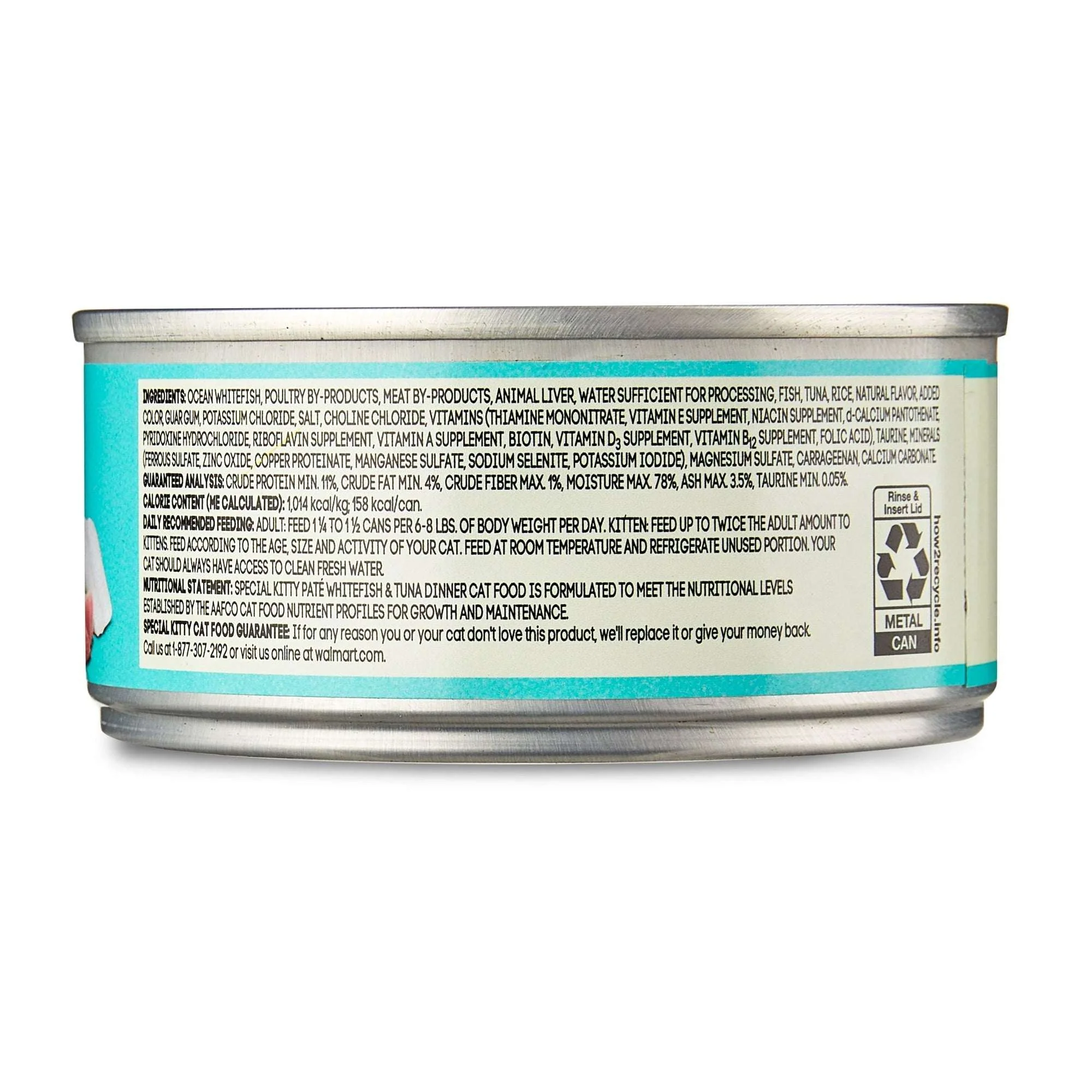 (24 pack) Special Kitty Whitefish & Tuna Dinner Pate Wet Cat Food, 5.5 oz Can - Image 6