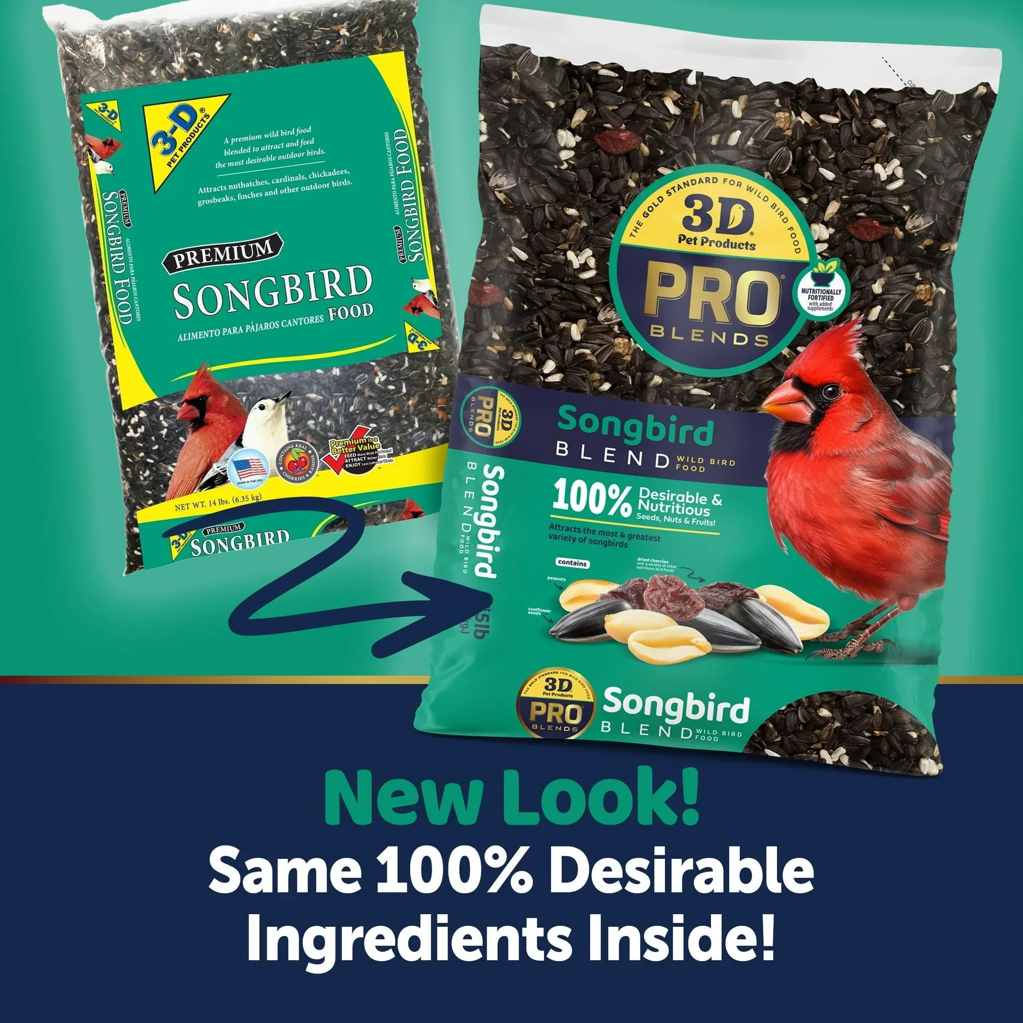 3-D Pro Blends Songbird Blend Wild Bird Food, Wild Bird Seeds, 5 Pounds - Image 12