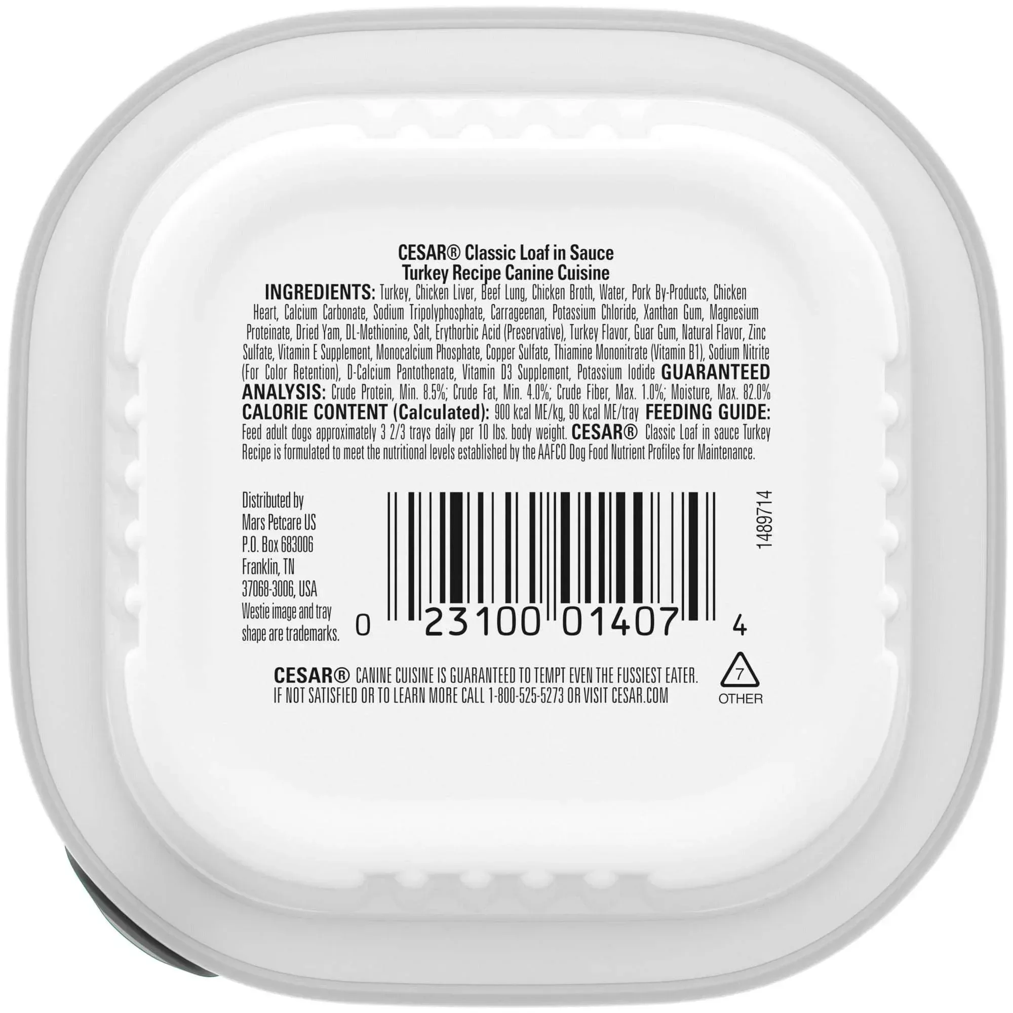(3 pack) Cesar Filets in Gravy Turkey Recipe Flavor Adult Wet Dog Food, 3.5 oz Tray - Image 3