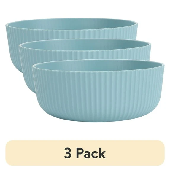(3 pack) Mainstays - Black Eco-Friendly Recycled Plastic Cereal Bowl, 38-Ounce - Image 6