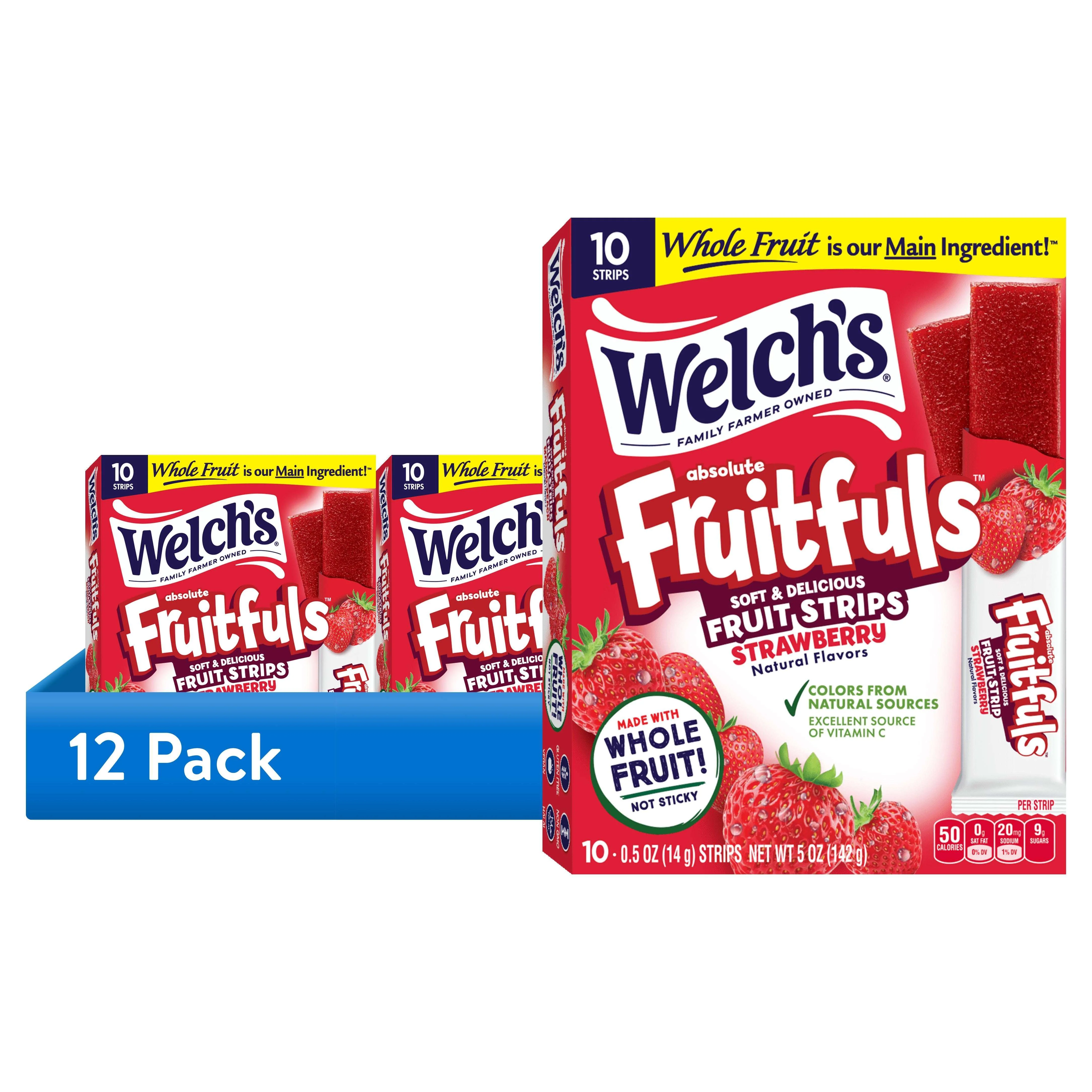 (3 pack) Welch's Fruitfuls Strawberry Soft Fruit Strips, .5 oz (10 pack) - Image 8