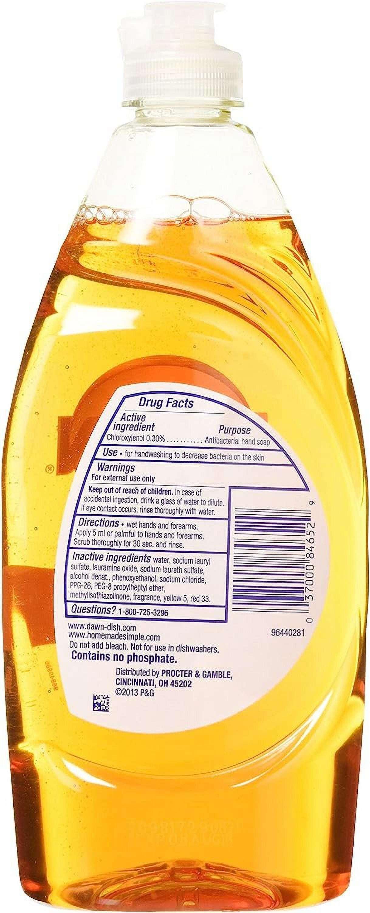 3 Pk, Dawn Dish Soap, Ultra Antibacterial Hand Soap, Orange Scent Dishwashing Liquid, 18 oz - Image 2