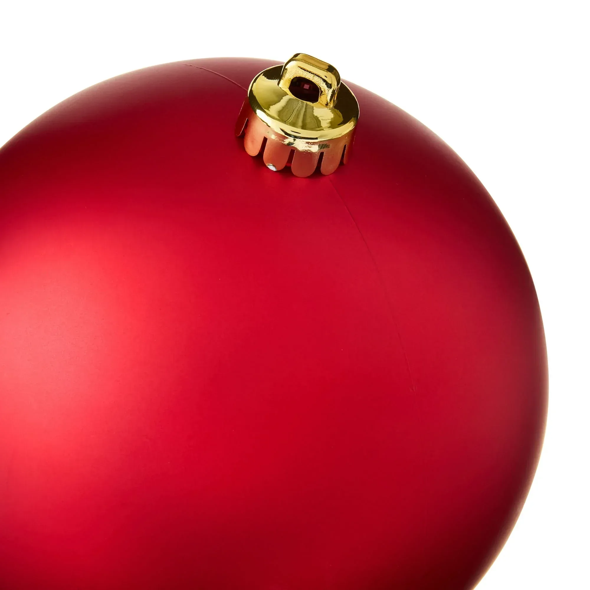 4-Count Matte Red Shatterproof Christmas Ornaments, 5.9 in, by Holiday Time - Image 6