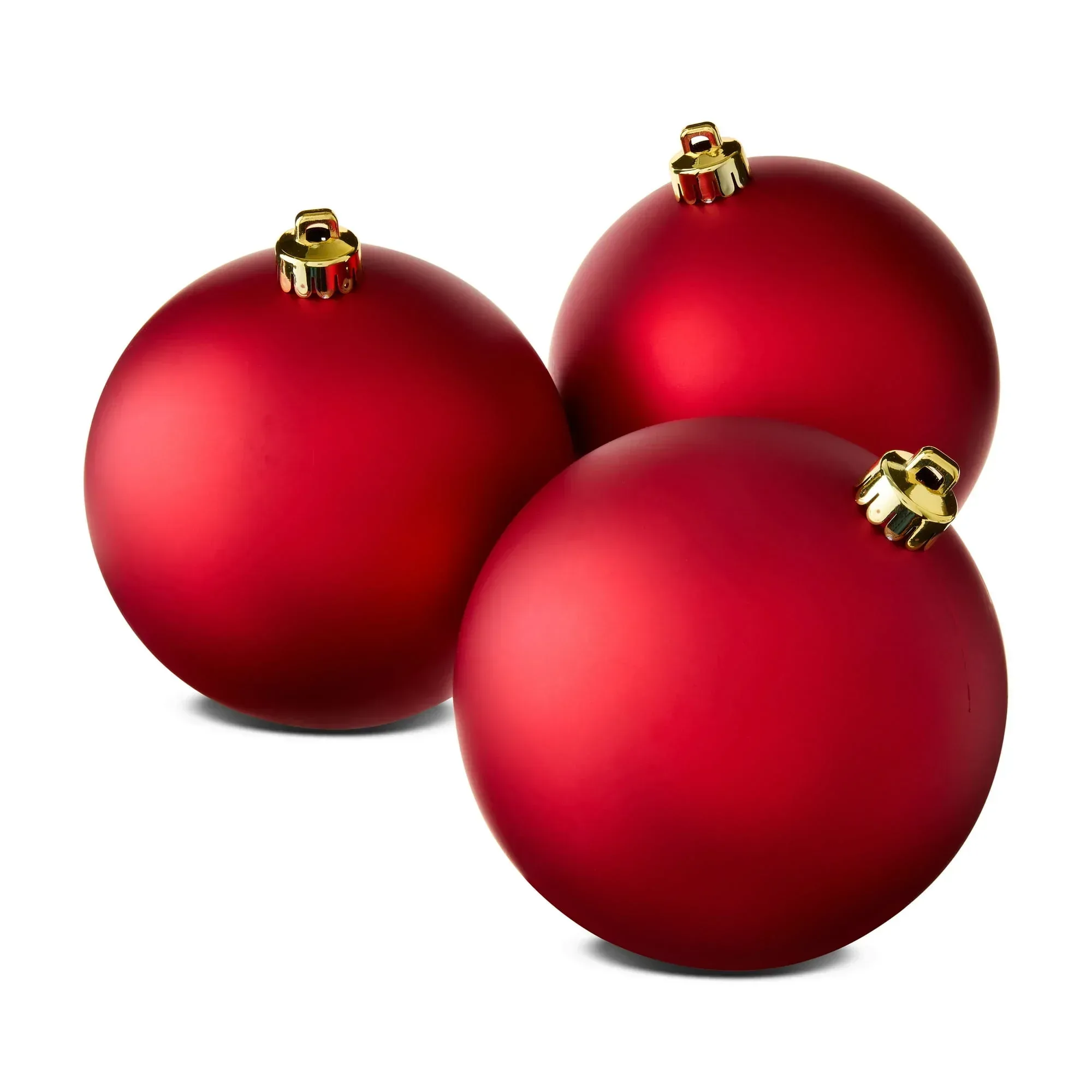 4-Count Matte Red Shatterproof Christmas Ornaments, 5.9 in, by Holiday Time - Image 7