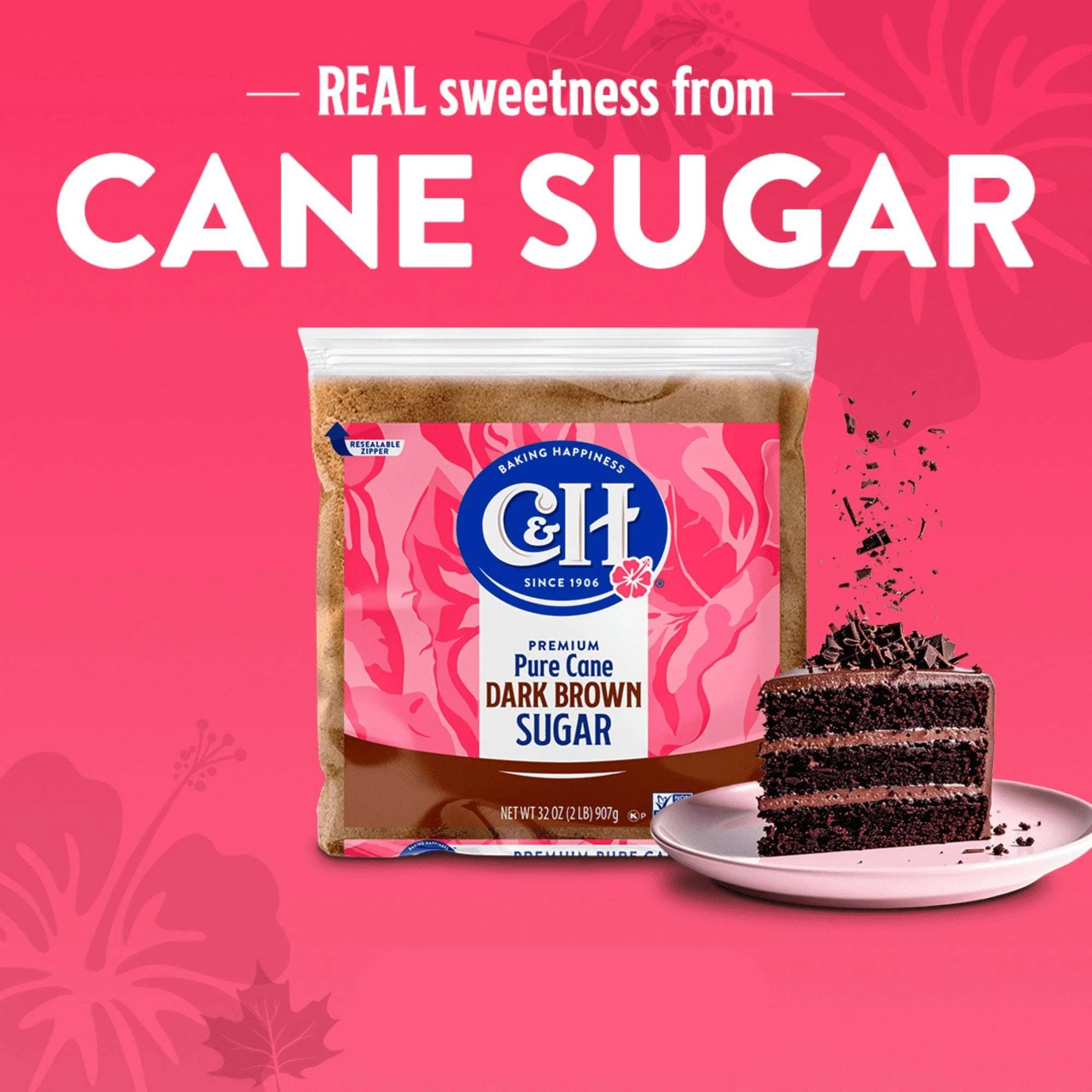 (4 pack) C&H Premium Pure Cane Dark Brown Sugar 2lb. Zipper-Pak - Image 6