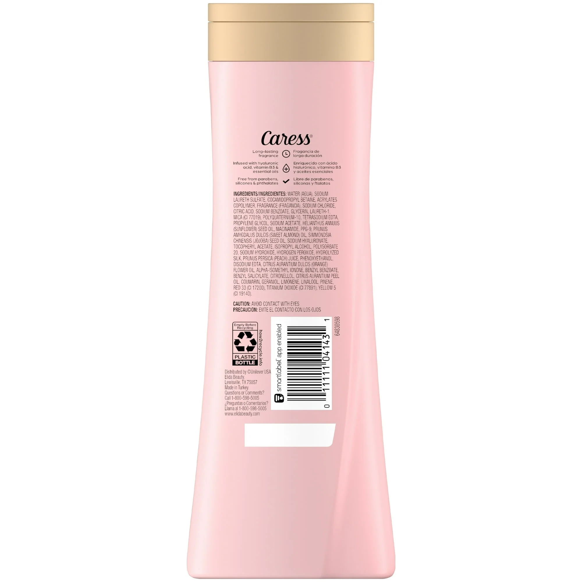 (4 pack) Caress Body Wash for Women, Daily Silk White Peach & Orange Blossom for All Skin 20 fl oz - Image 3