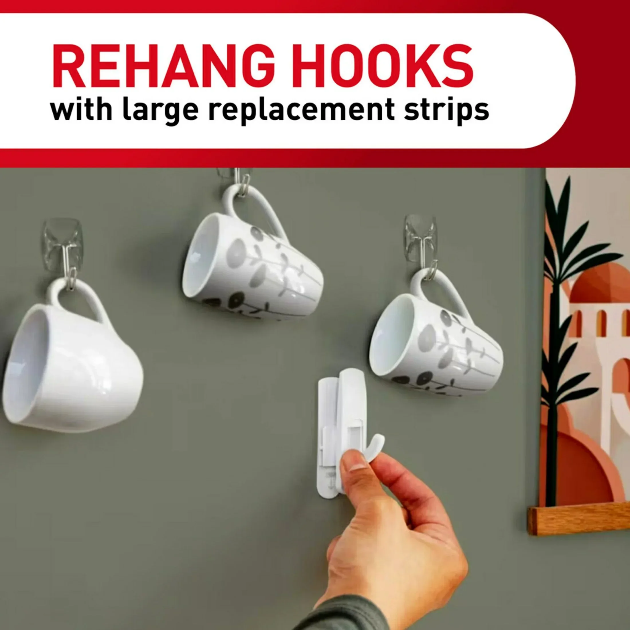 (4 pack) Command Refill Strips, White, 8 Small, 4 Medium & 4 Large Value Pack - Image 4