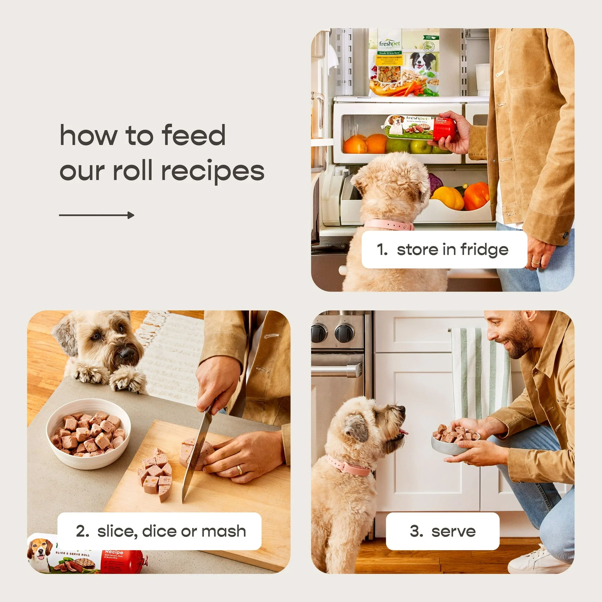 (4 pack) Freshpet Fresh Dog Food, Chunky Beef and Carrot Recipe, Slice & Serve Roll, 1.5 lb. - Image 7