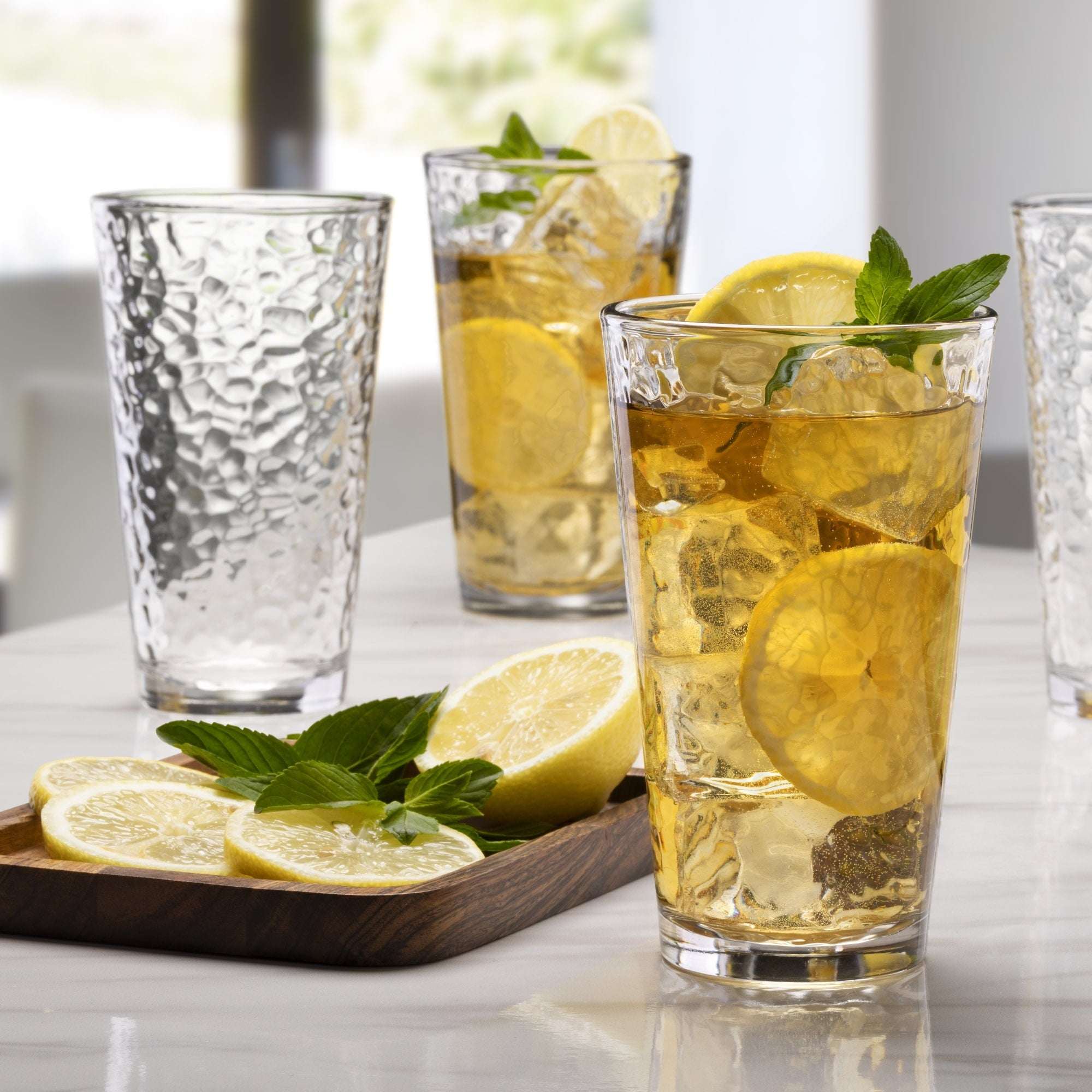 (4 pack) Mainstays Annesdale Glass Drinking Beverage Glasses, 16 oz (Set of 8) - Image 2