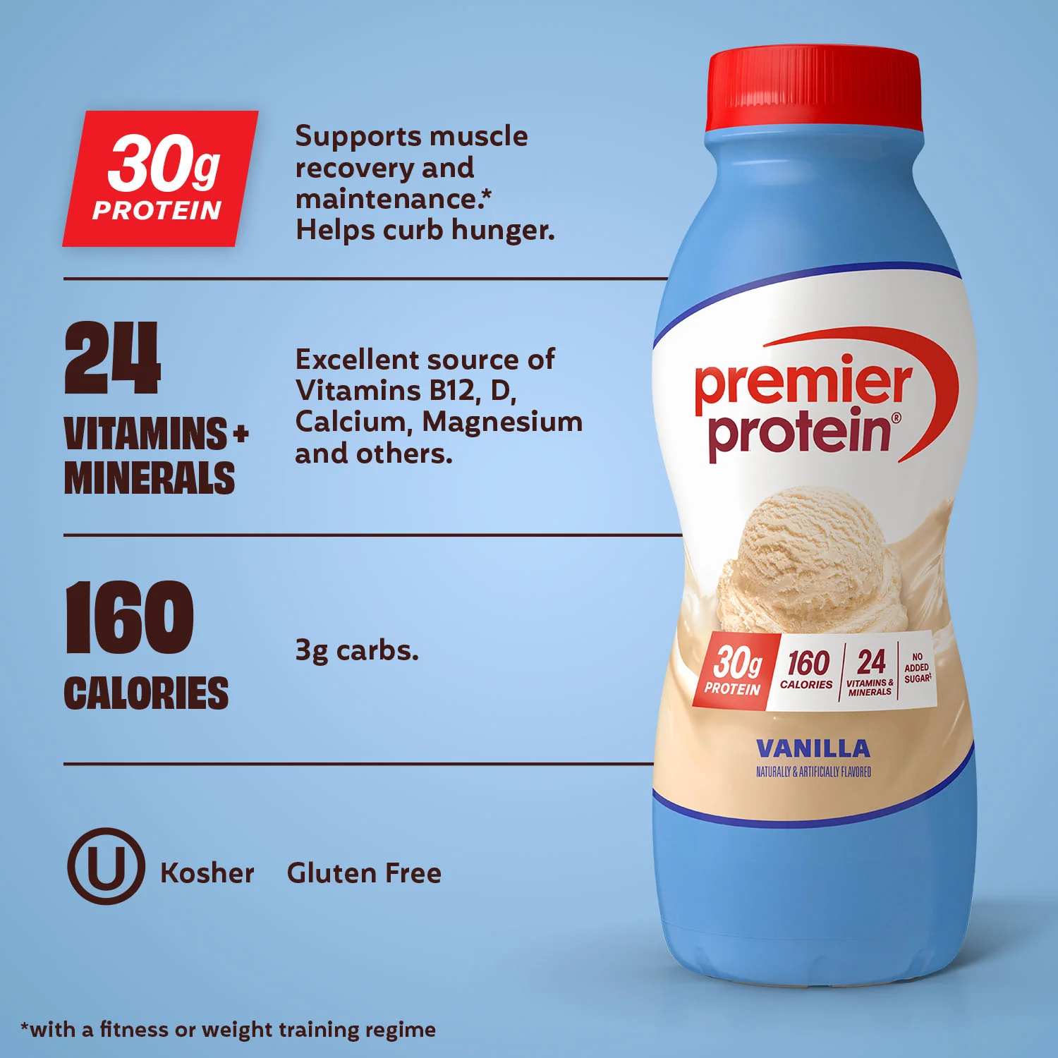 (4 pack) Premier Protein Shake, Vanilla, 30g Protein, 11.5 fl oz, 1 Ct - Image 4