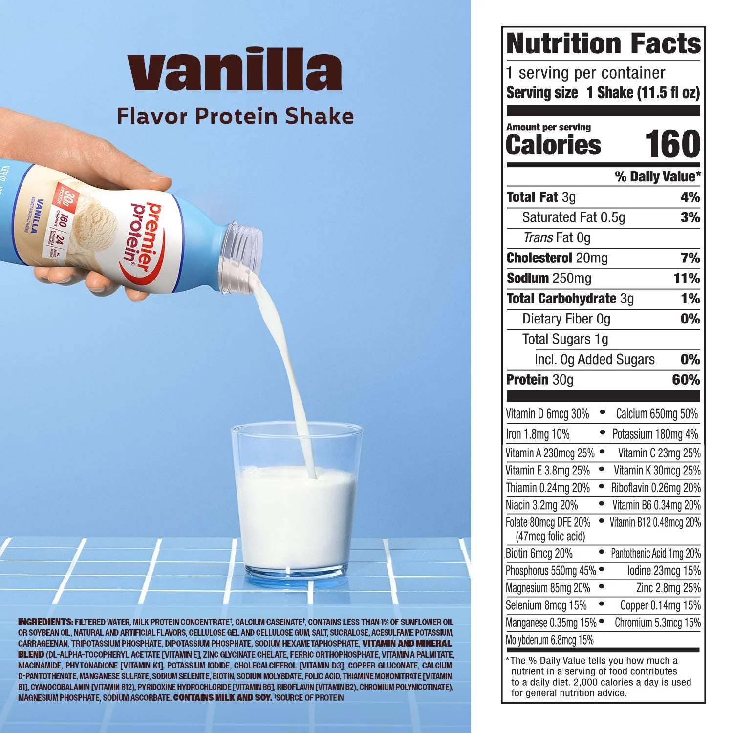 (4 pack) Premier Protein Shake, Vanilla, 30g Protein, 11.5 fl oz, 1 Ct - Image 5