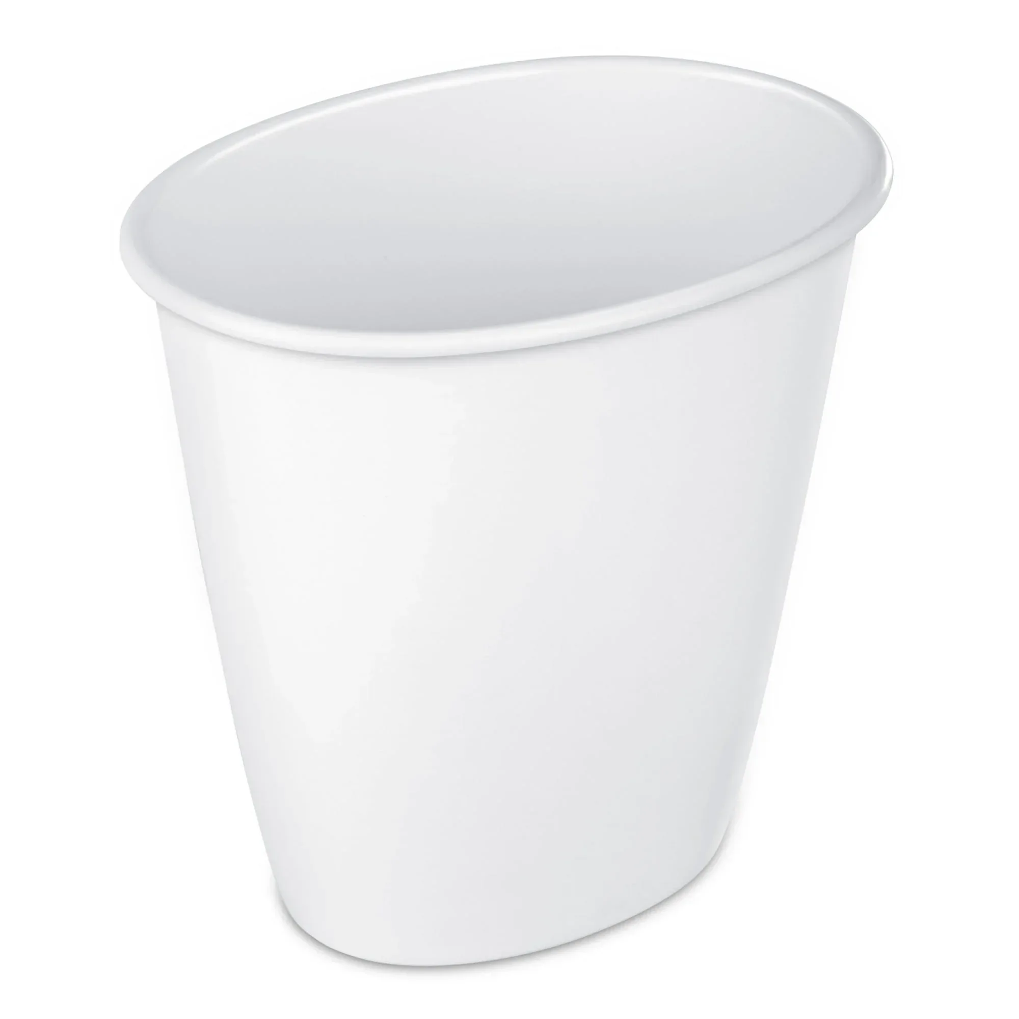 (4 pack) Sterilite Small Bathroom Trash Can, 1.5 Gallon Plastic Garbage Bucket Bin with No Lid, White - Image 2