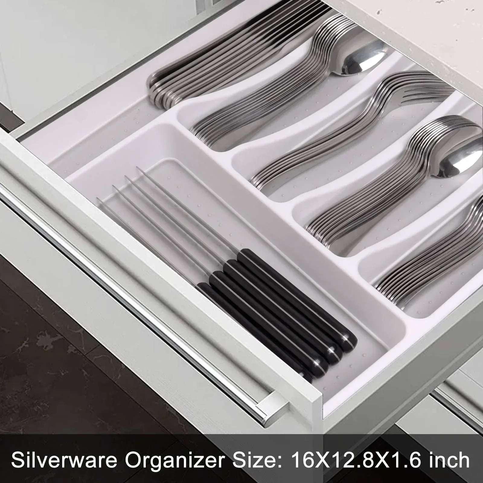 48-Pieces Silverware Set for 8, Stainless Steel Flatware Cutlery Utensil Set forks and Spoons, Kitchen Tableware Set - Image 3