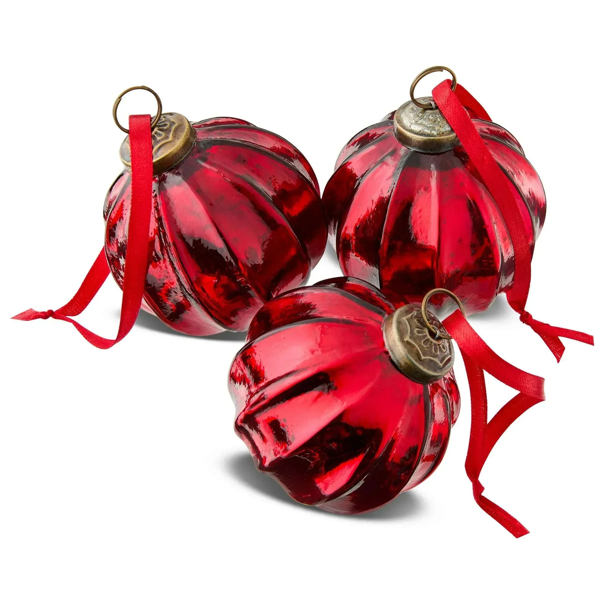 6 Count Red Glass Ball Christmas Ornaments, 3", by Holiday Time - Image 5