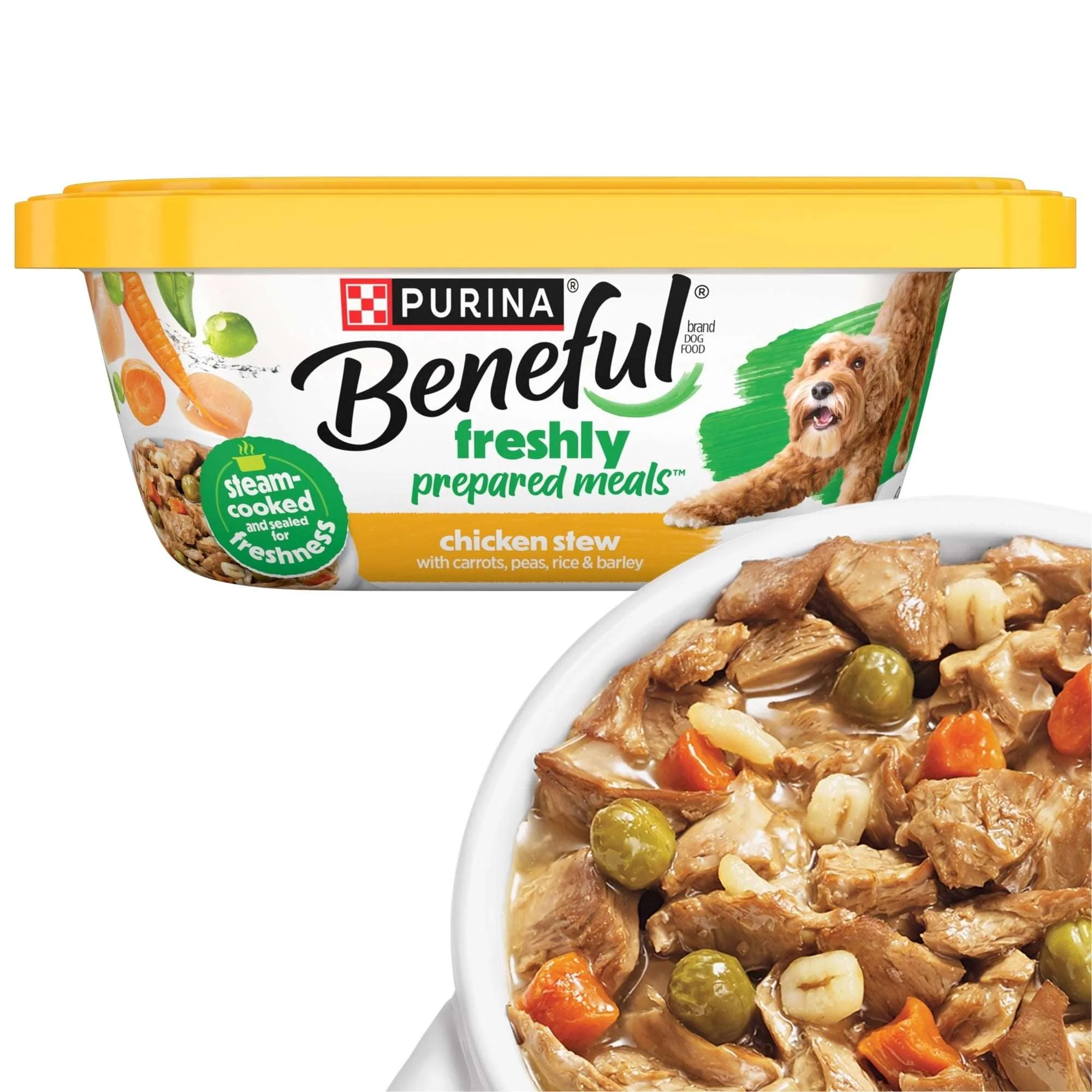 (6 pack) Purina Beneful Dog Food Freshly Prepared Meals, High Protein Wet Dog Food, Dog Food Gravy, Chicken Stew, 10 oz. - Image 3