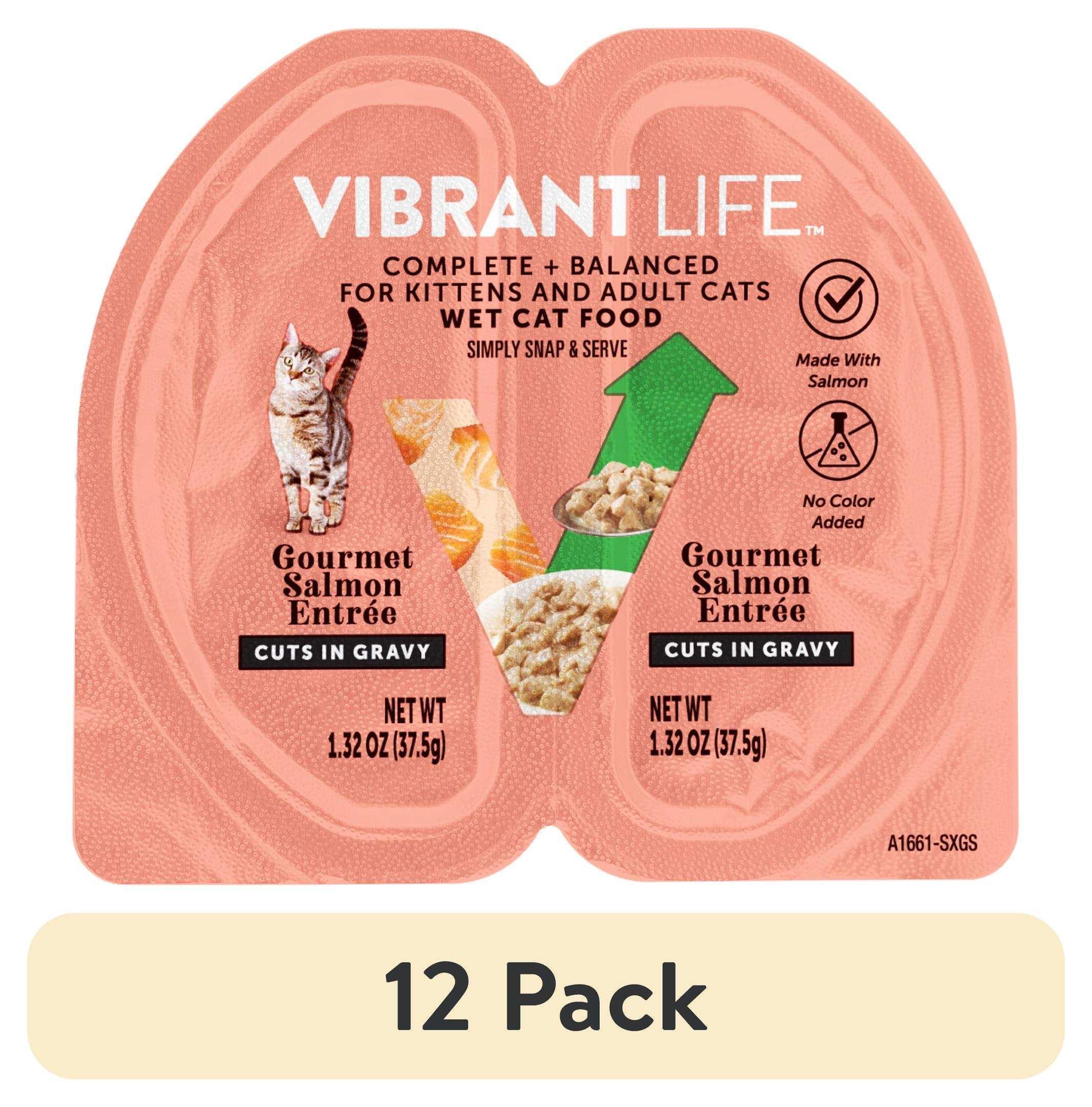 (6 pack) Vibrant Life Gourmet Salmon Entree Cuts in Gravy, Complete + Balanced, 2.64 oz Split Cup - Image 11