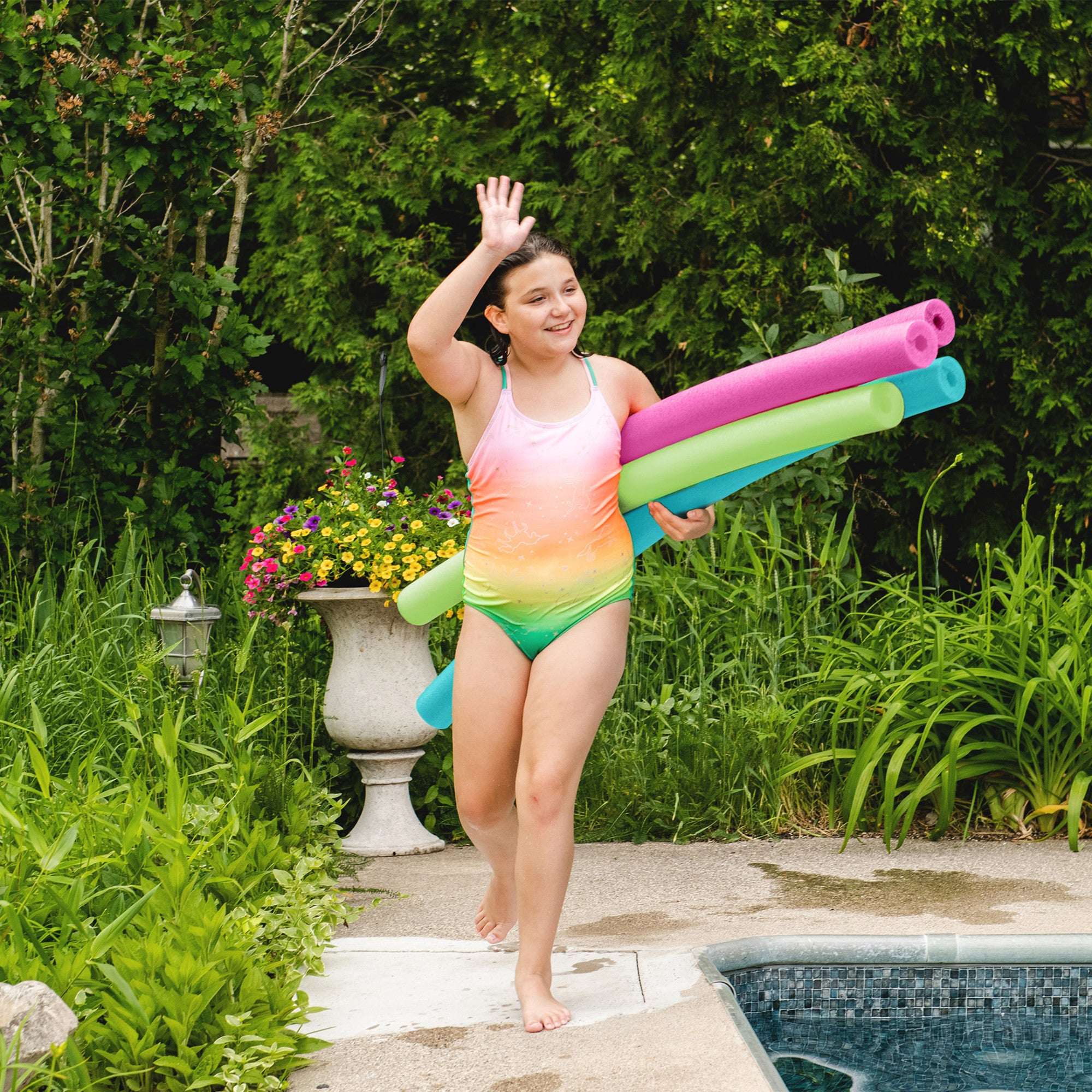 (8 pack) Big Joe Swim Pool Noodle (Single Unit), Green, 50 inches long - Image 5