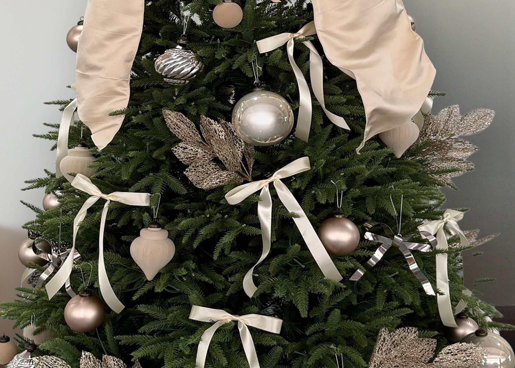 91 Count Champagne Christmas Tree Decorating Kit, by Holiday Time - Image 4