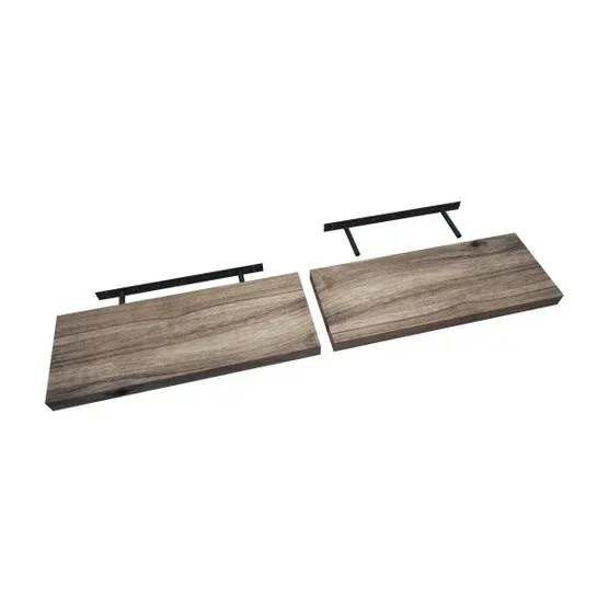 Acacia Floating Wood Shelf, 2-pack - Image 2