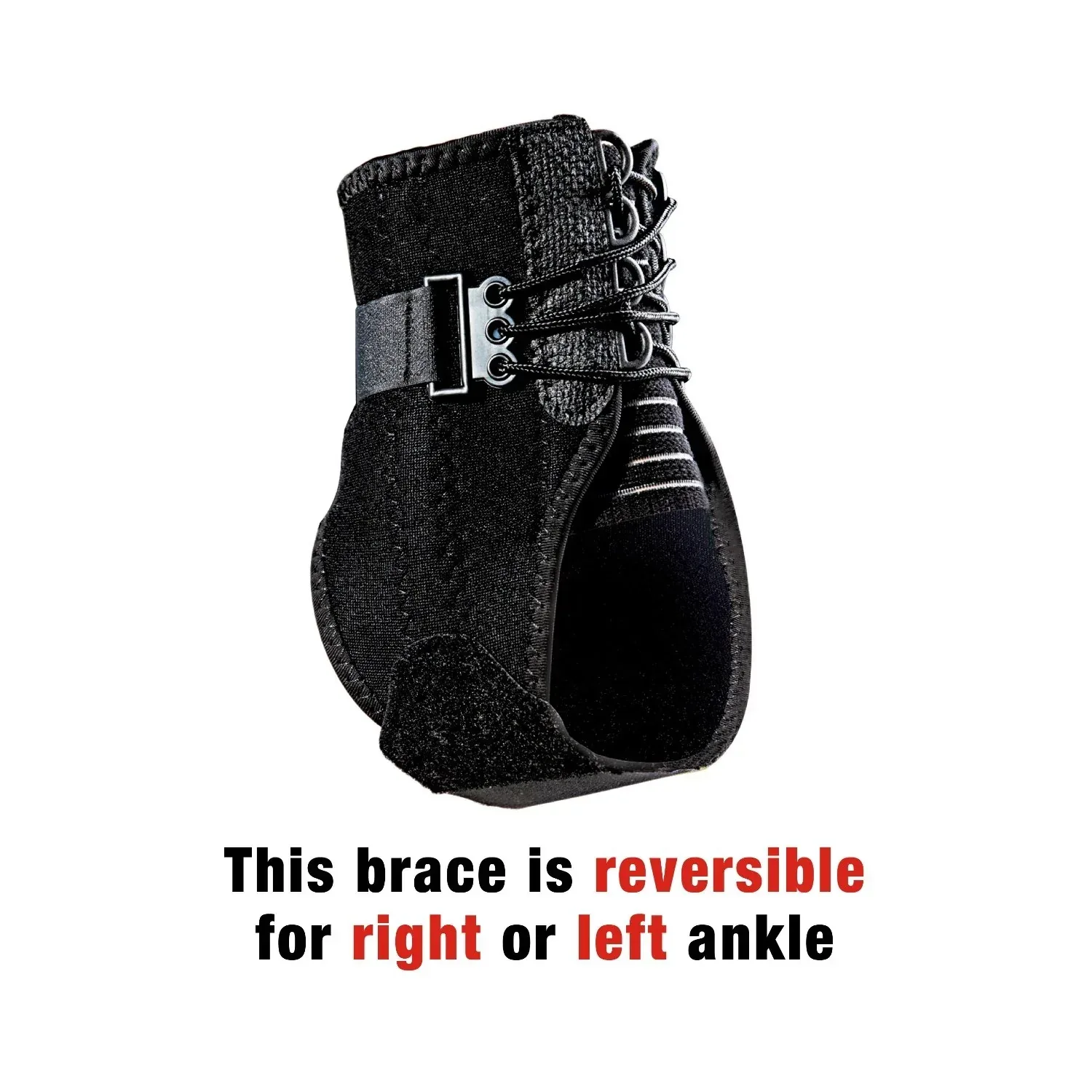 ACE Brand Ankle Support with Side Stabilizers, Adjustable, Black, 1 Brace - Image 5